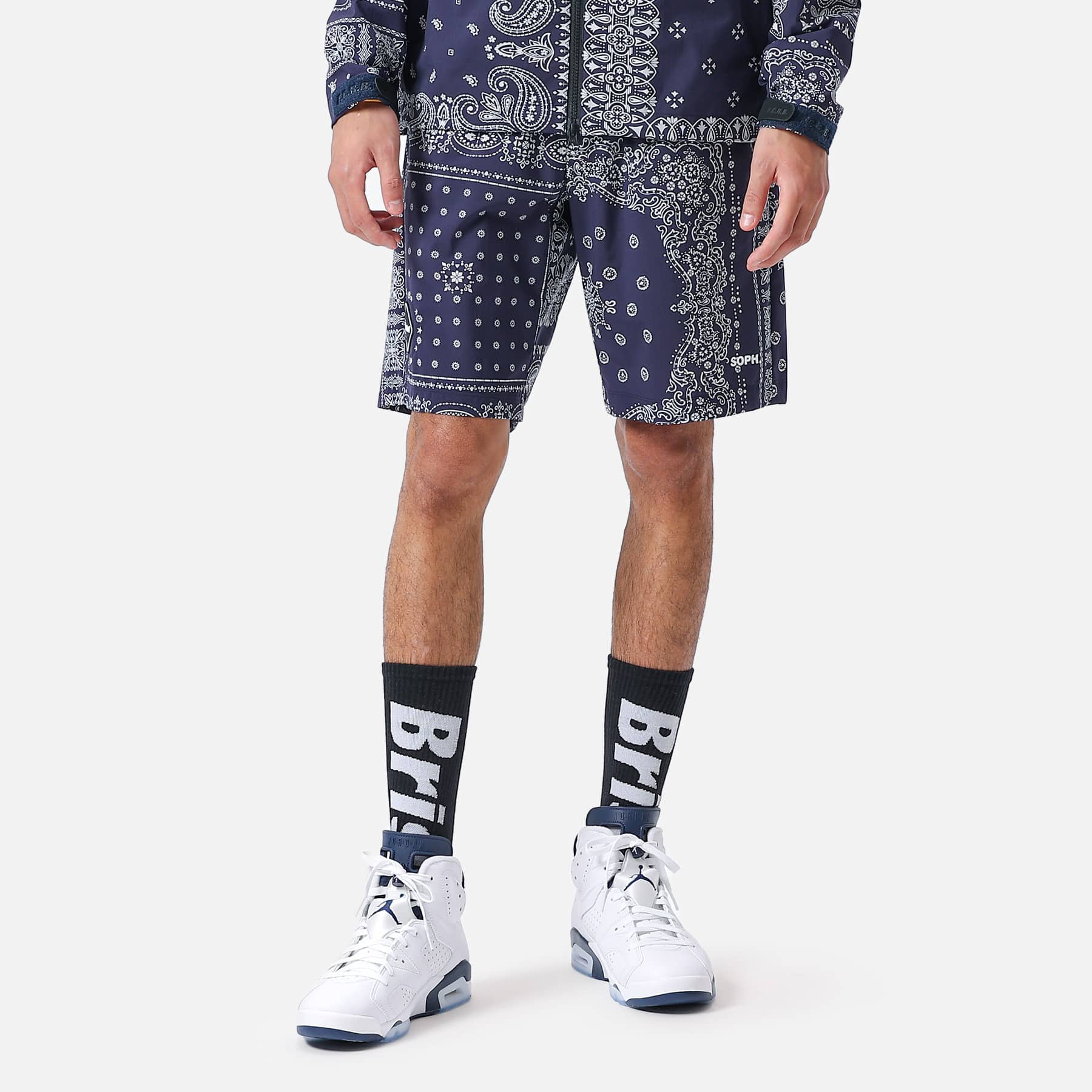 SOPH. | BANDANA COMFORTABLE SHORTS(M NAVY):