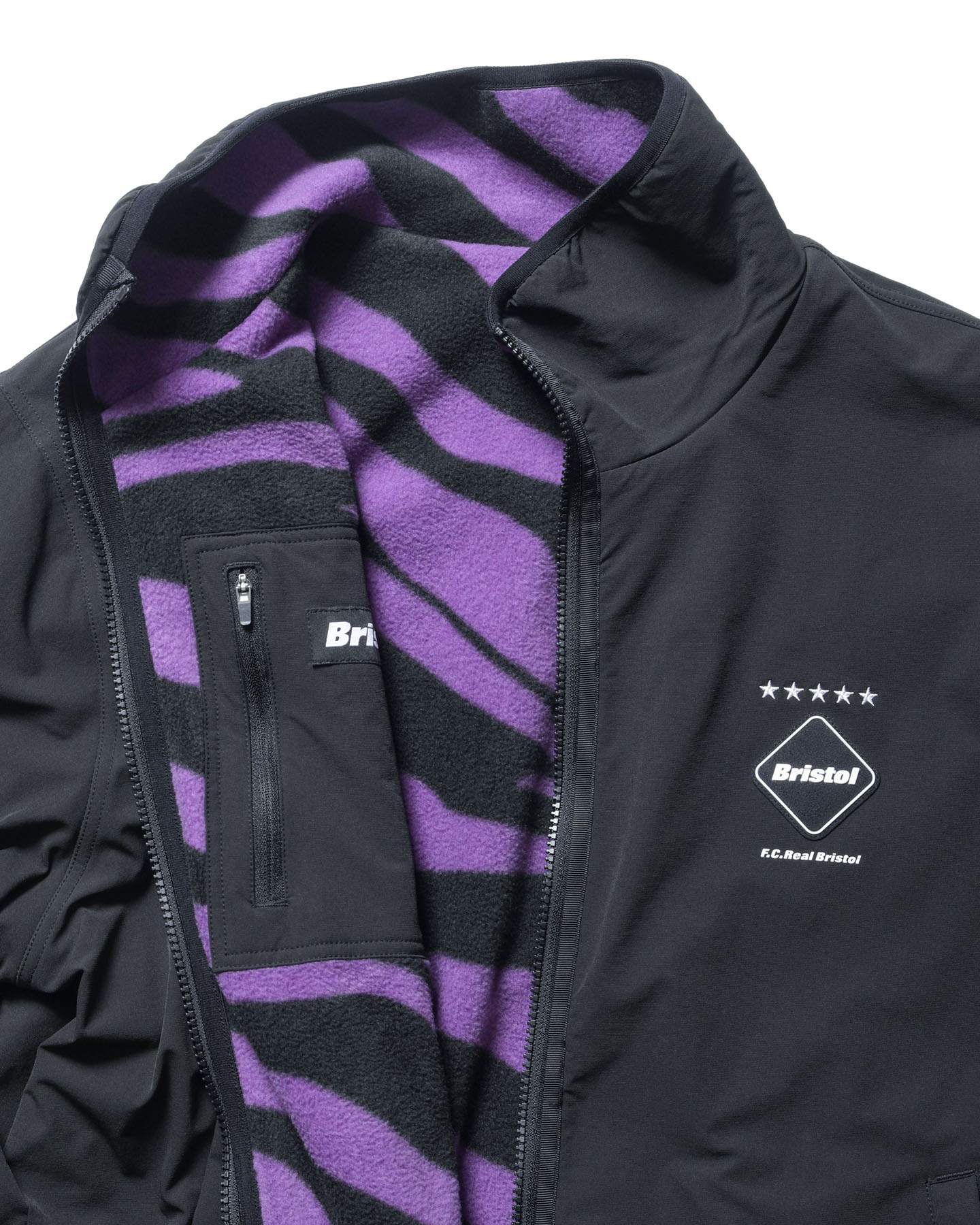 SOPH. | ZEBRA FLEECE REVERSIBLE JACKET(M BLACK):