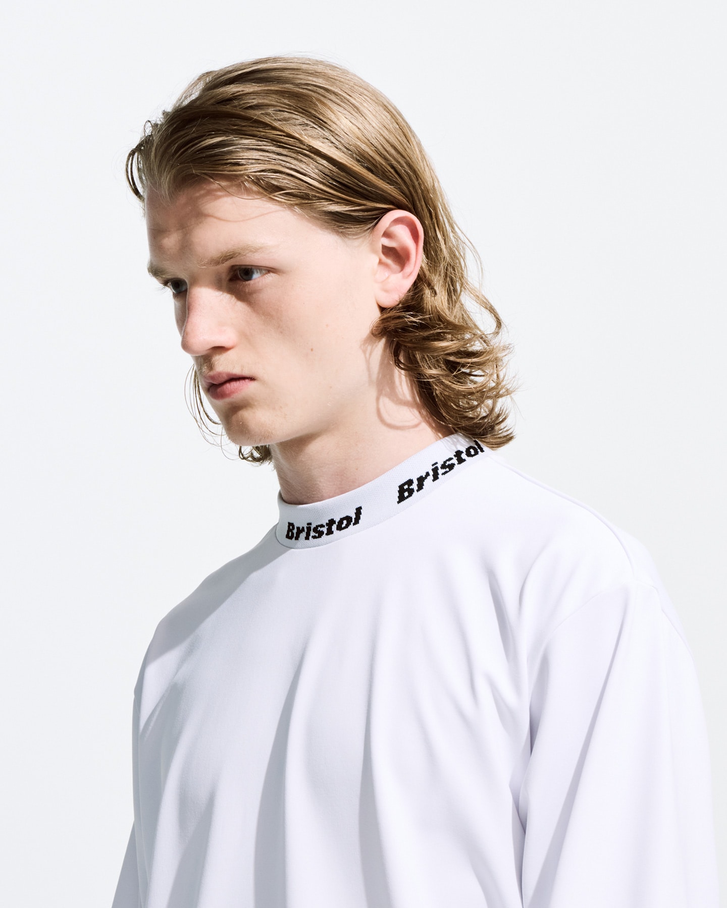 SOPH. | WINDPROOF NECK LOGO L/S BAGGY TOP(M WHITE):