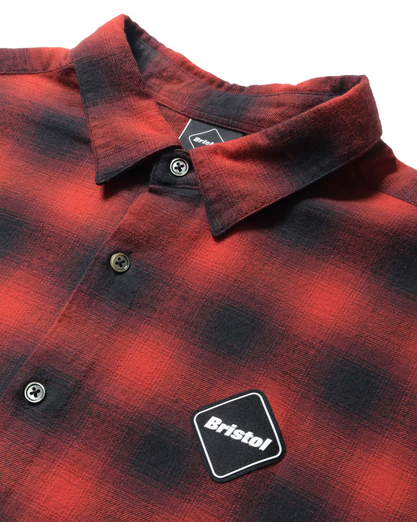 SOPH. | FLANNEL BIG LOGO BAGGY SHIRT(S RED):