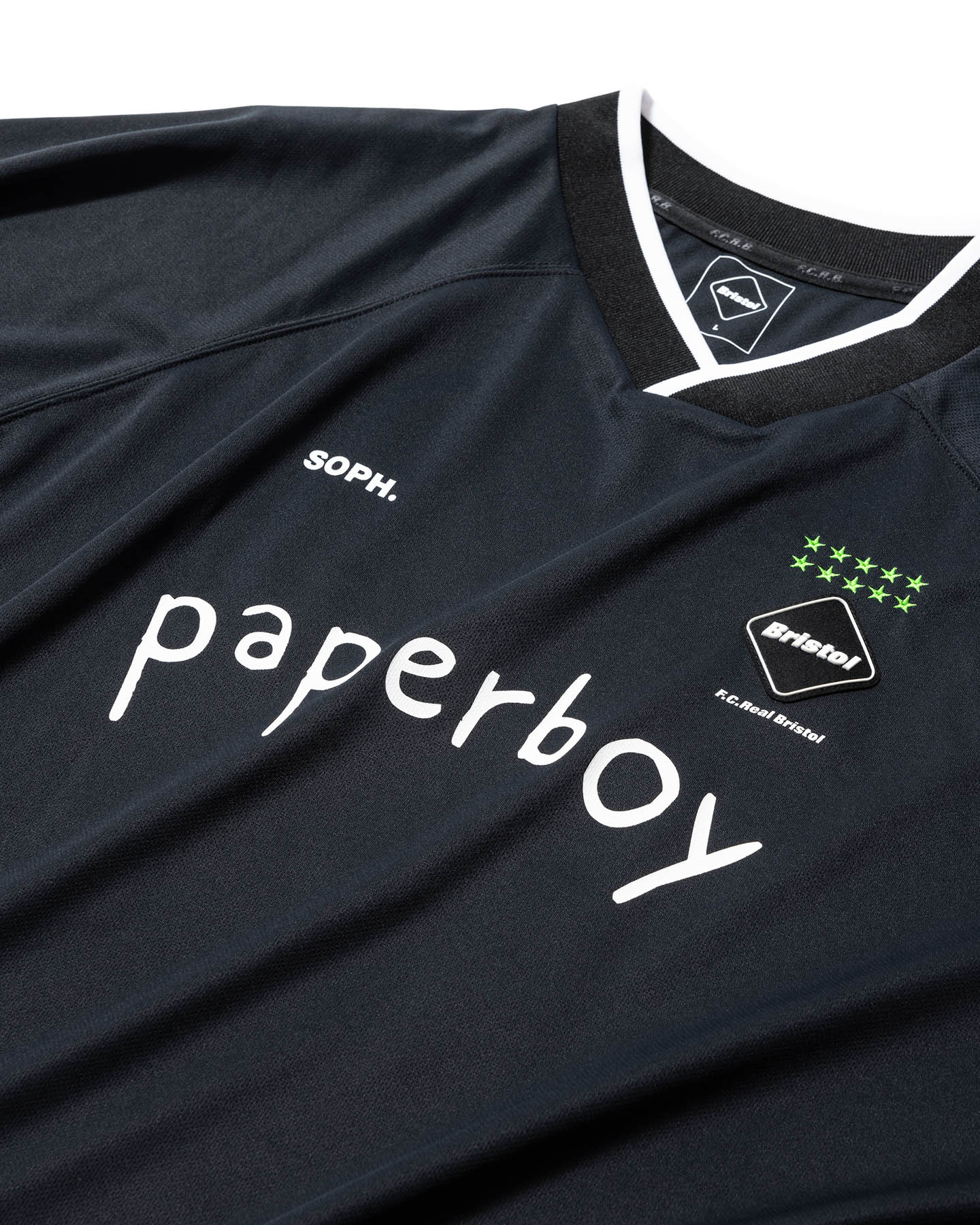 SOPH. | paperboy L/S OVERSIZED GAME SHIRT(M BLACK):