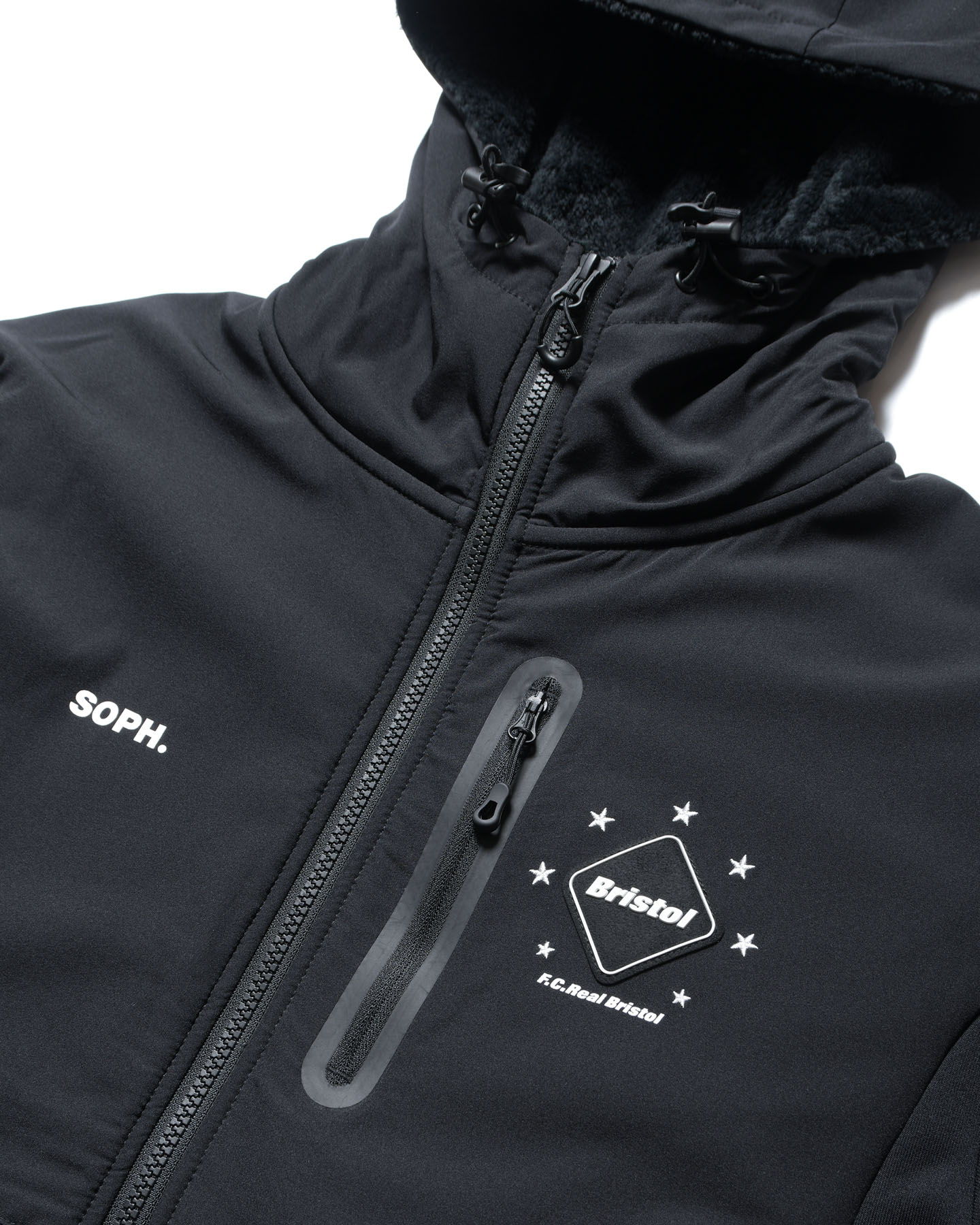 SOPH. | POLARTEC HYBRID HOODED JACKET(M BLACK):