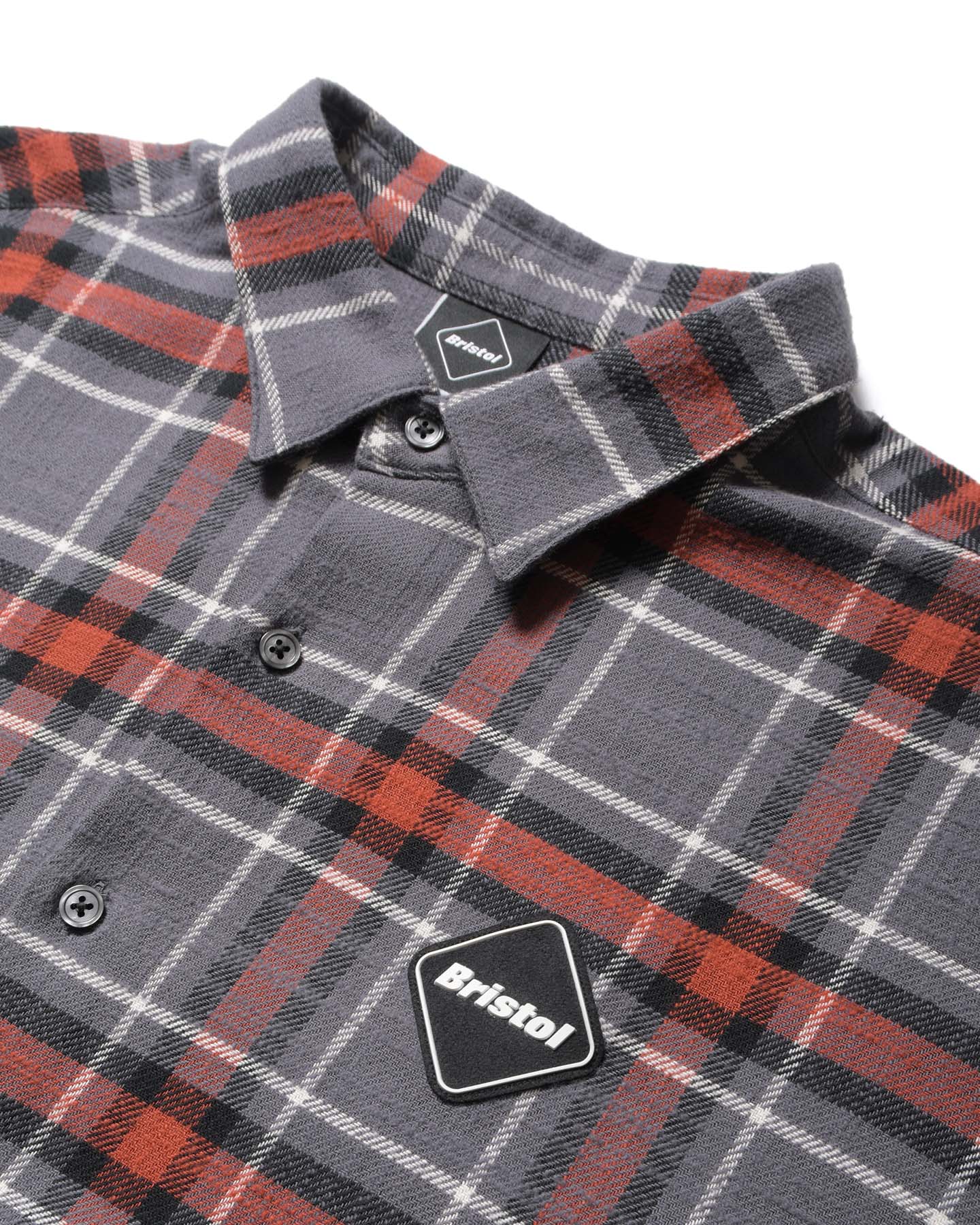 SOPH. | FLANNEL BIG LOGO BAGGY SHIRT(M GRAY):