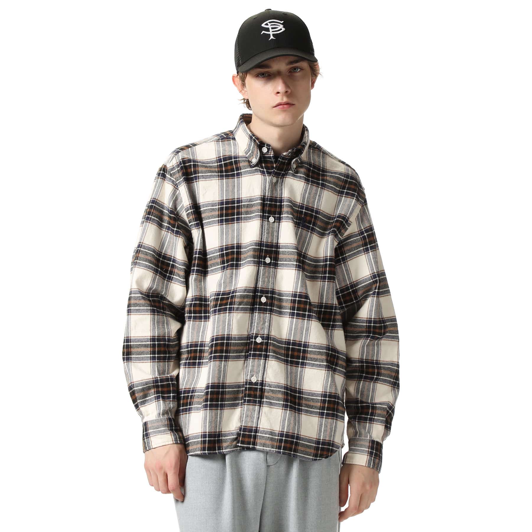 得価再入荷 SOPHNET. FLANNEL CHECK BIG B.D SHIRT vBXOw-m36075050827