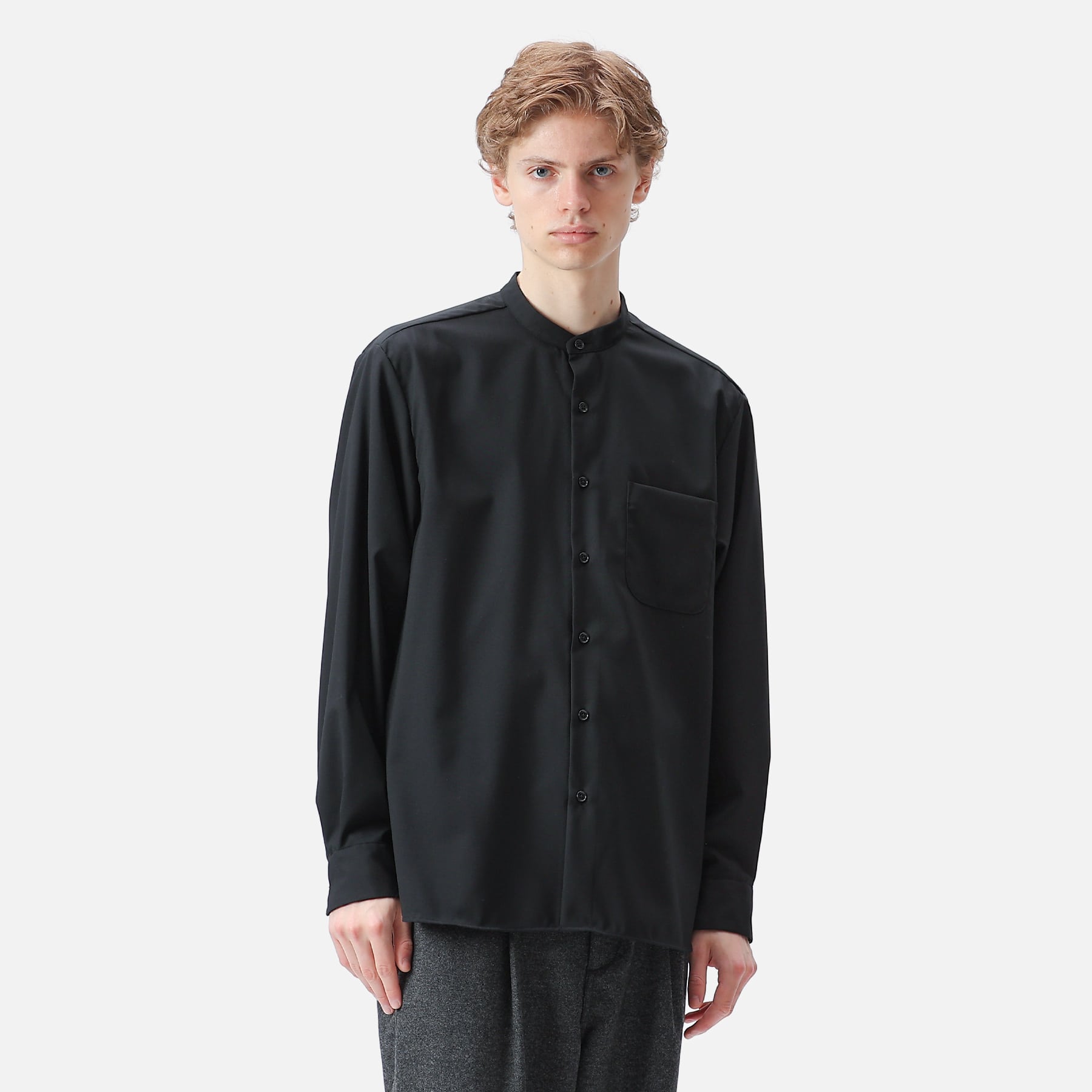 SOPH. | BIG BAND COLLAR SHIRT(M BLACK):