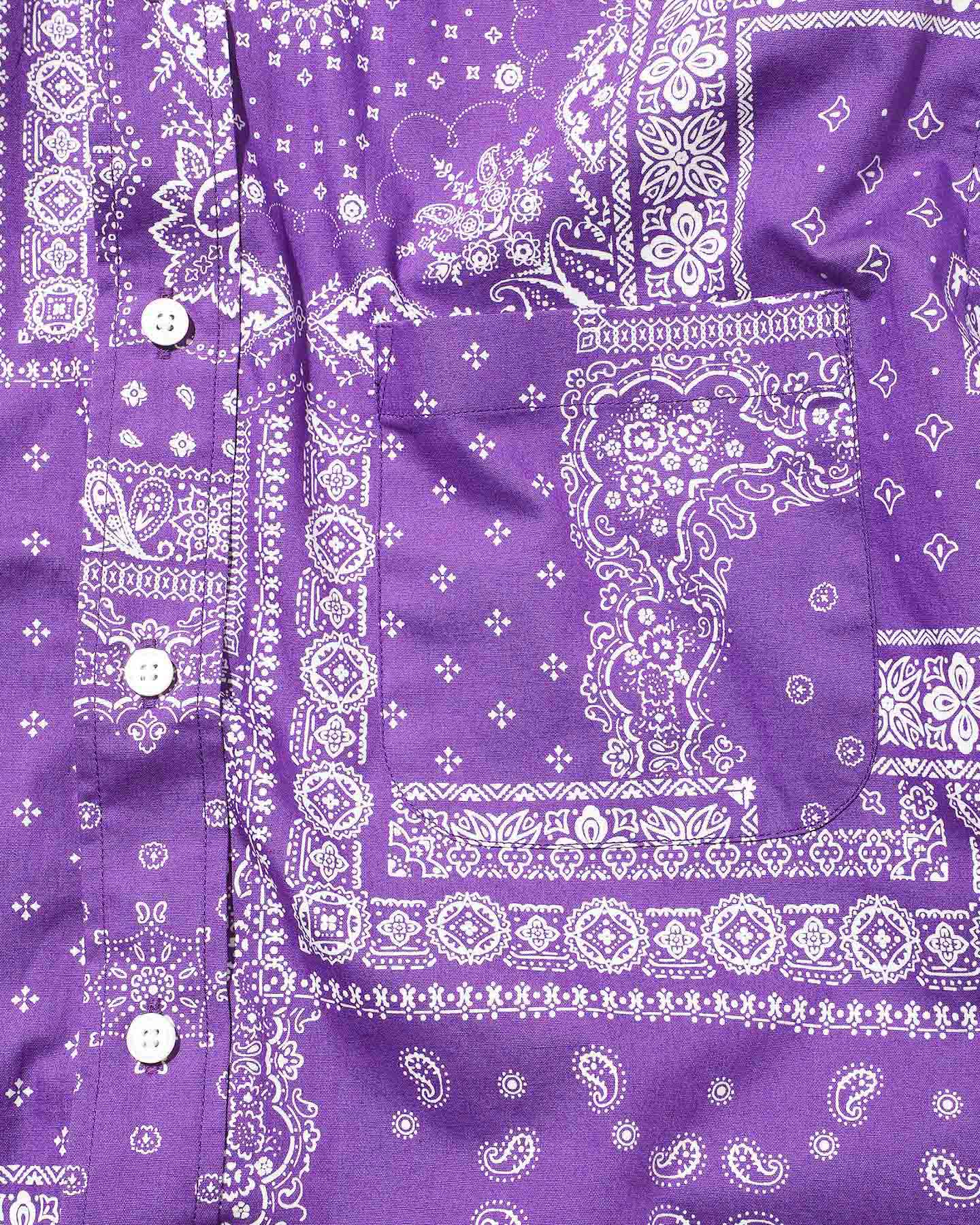 SOPH. | PATTERN BIG B.D SHIRT(M PURPLE):