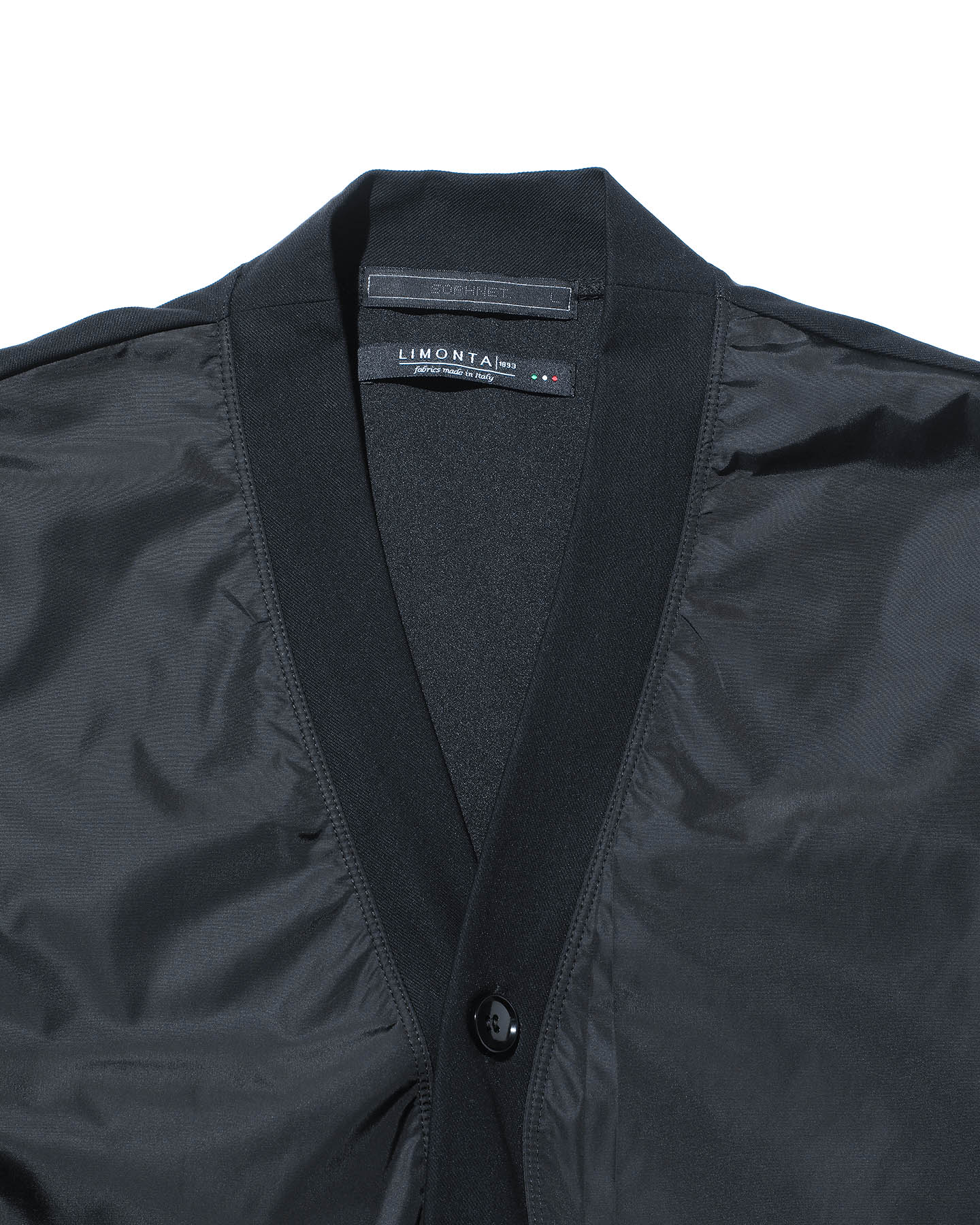 SOPH. | LIMONTA NYLON FRONT PANELED CARDIGAN(M BLACK):