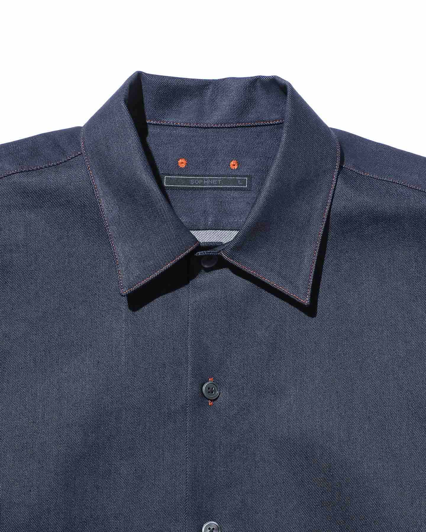 REGULAR COLLAR BIG SHIRT(M INDIGO) - SOPH.