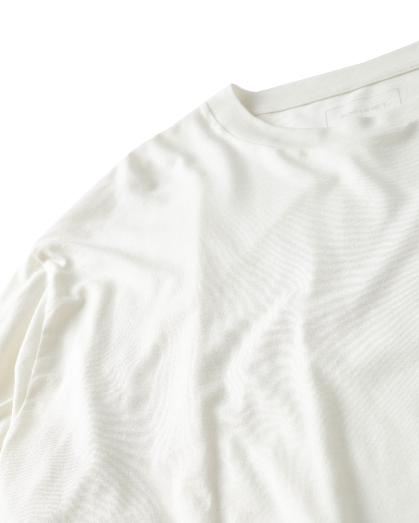 SOPH. | SUPIMA CASHMERE L/S BAGGY TEE(M WHITE):