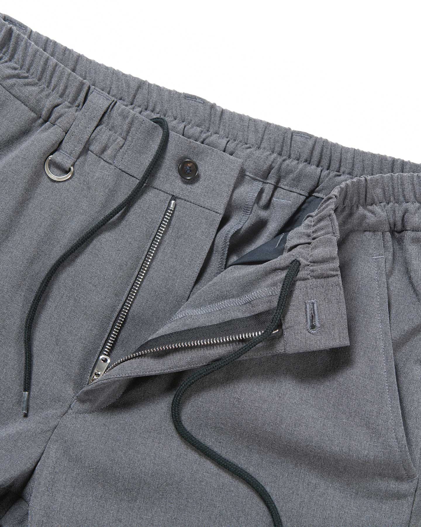 SOPH. | HEM SHIRRING STANDARD EASY PANTS(M CHARCOAL GRAY):