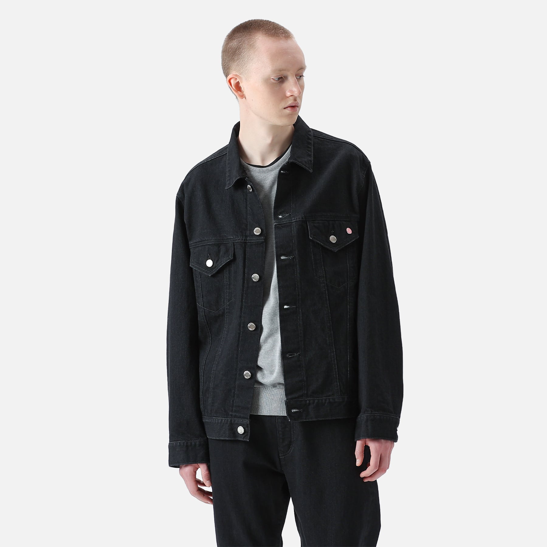 SOPH. | ONE WASHED DENIM JACKET(4 BLACK):