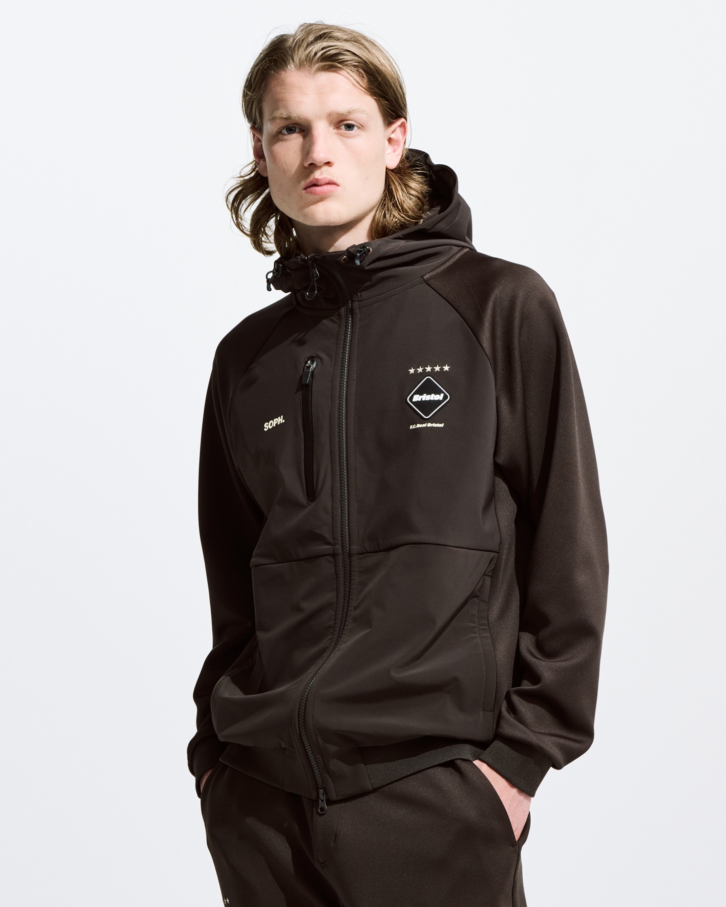 SOPH. | PDK HYBRID HOODIE(M BROWN):