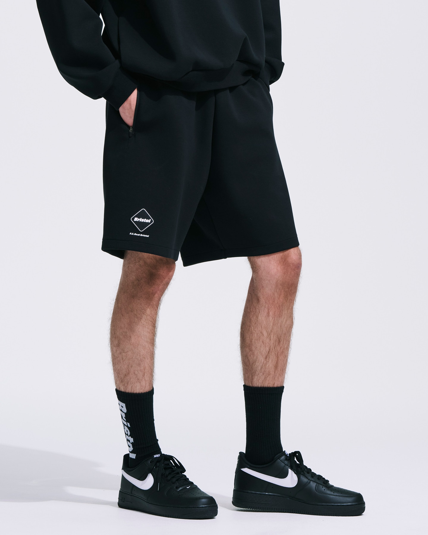 FCRB TECH SWEAT TEAM BAGGY SHORTS BLACK - パンツ