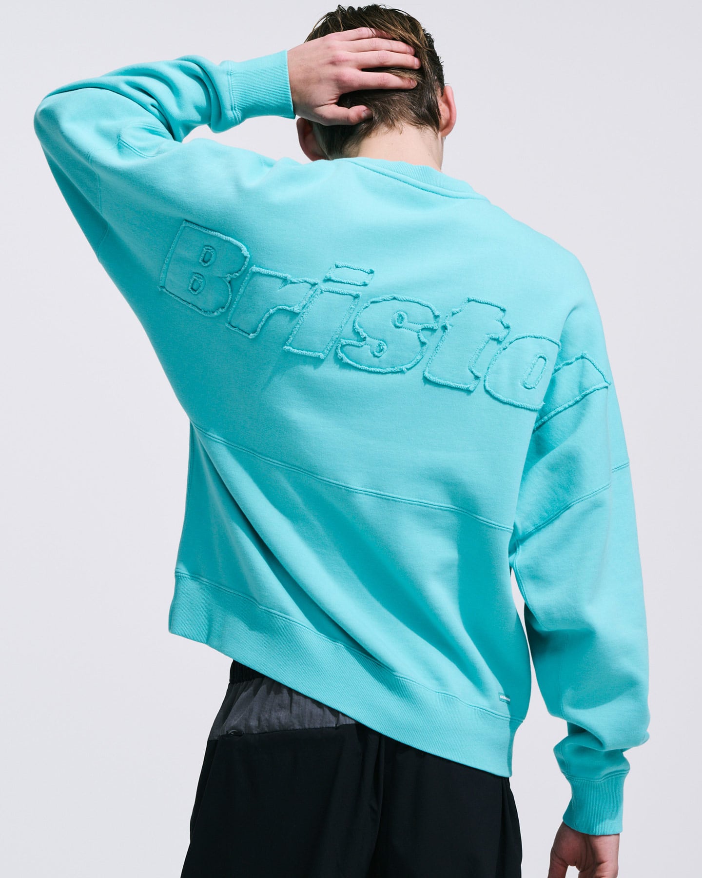 SOPH. | BIG LOGO CREWNECK BAGGY SWEAT(M LIGHT BLUE):