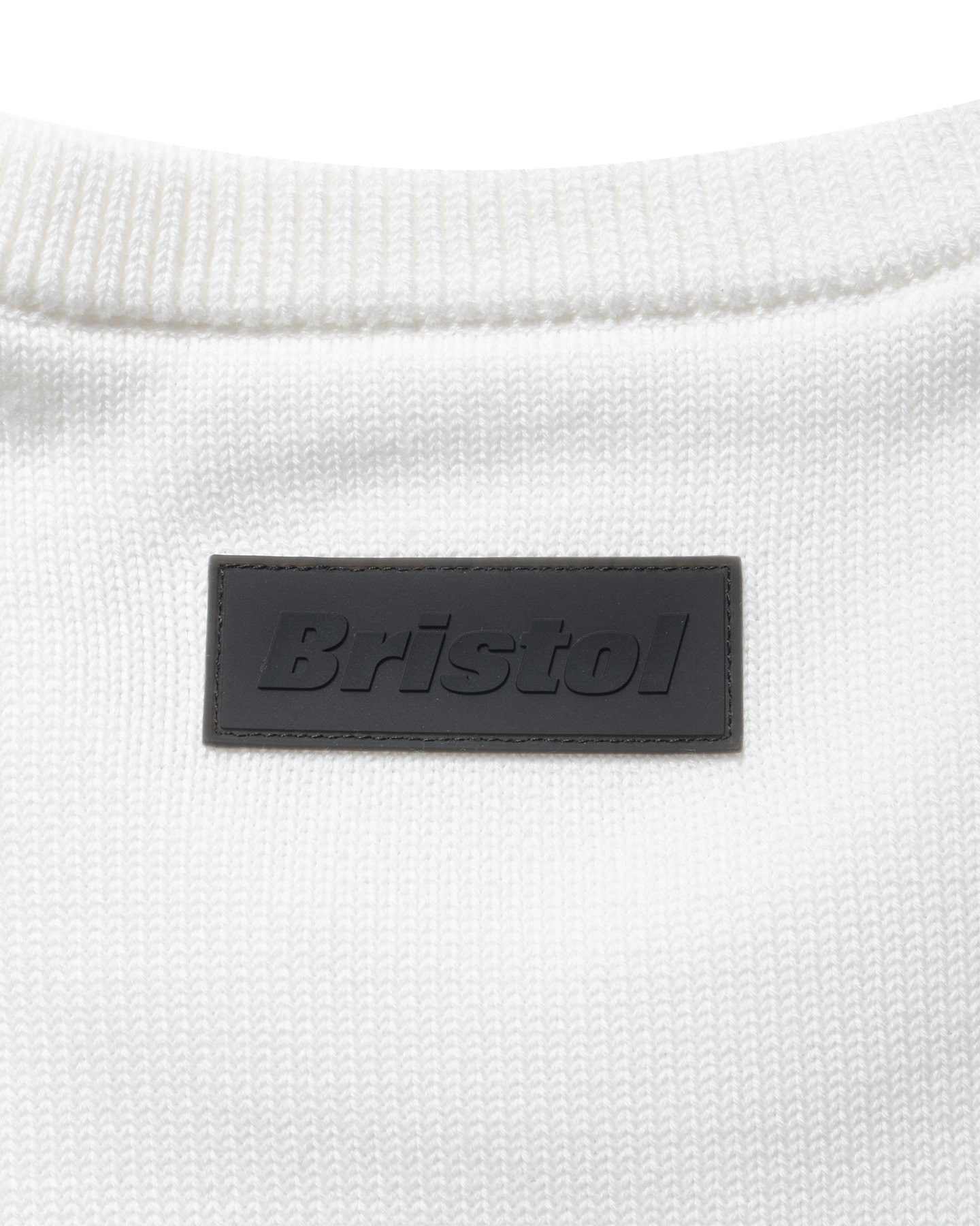 SOPH. | SLEEVE AUTHENTIC LOGO CREWNECK KNIT(M OFF WHITE):