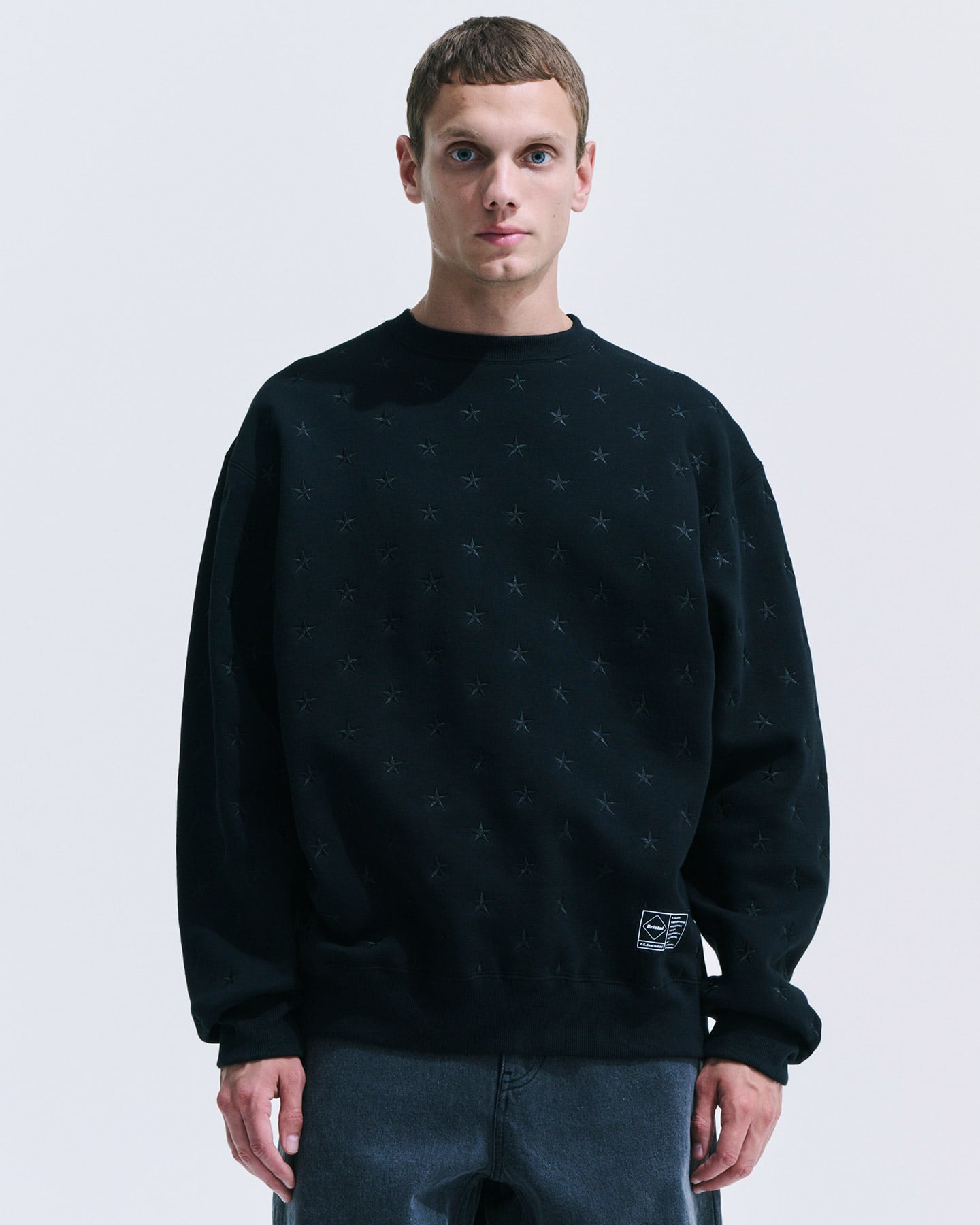 SOPH. | ALL OVER STAR CREWNECK SWEAT(M BLACK):