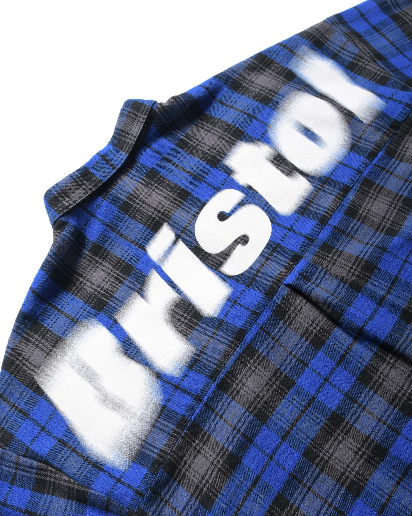 SOPH. | FLANNEL BIG LOGO BAGGY SHIRT(M BLUE):