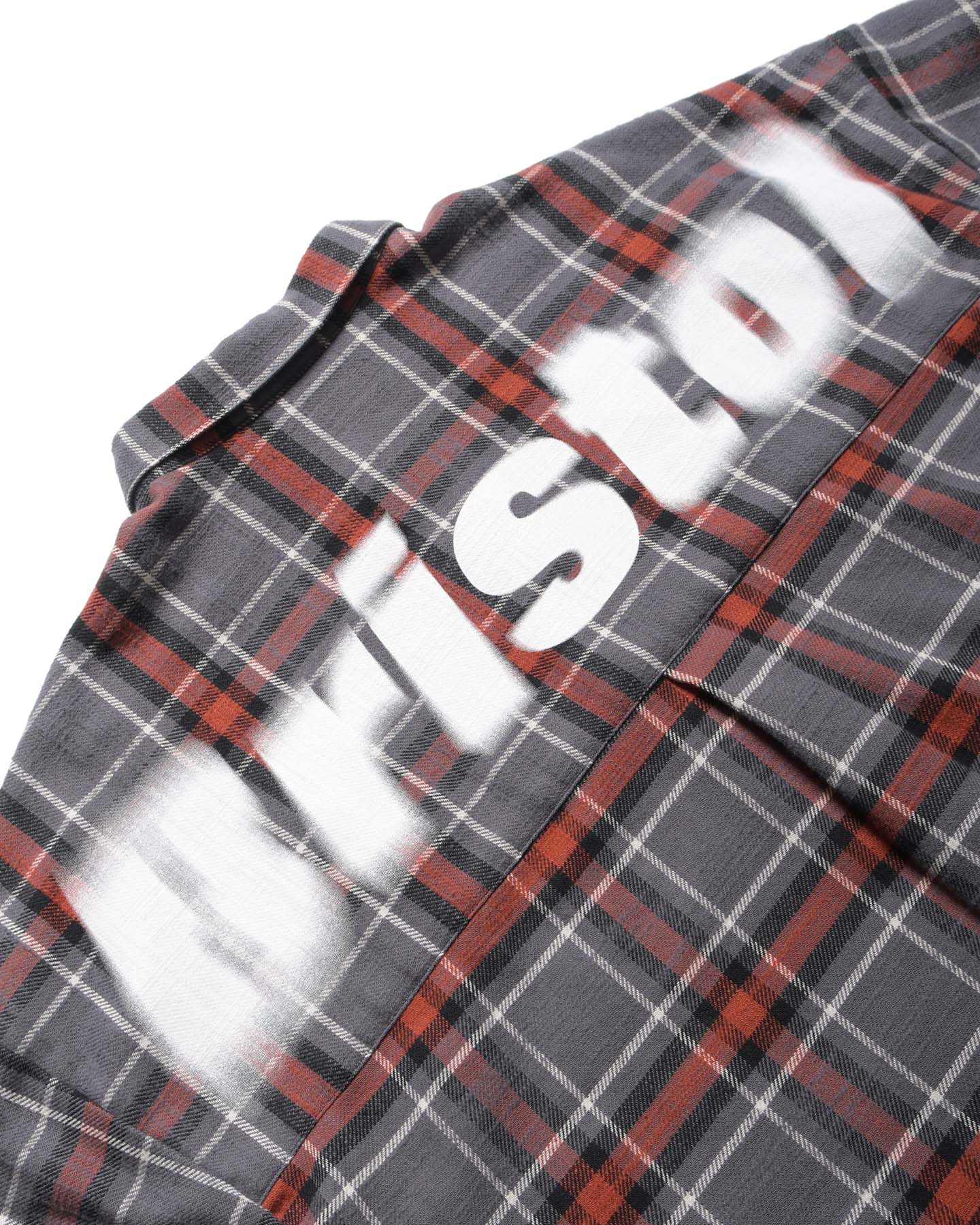 SOPH. | FLANNEL BIG LOGO BAGGY SHIRT(XL GRAY):