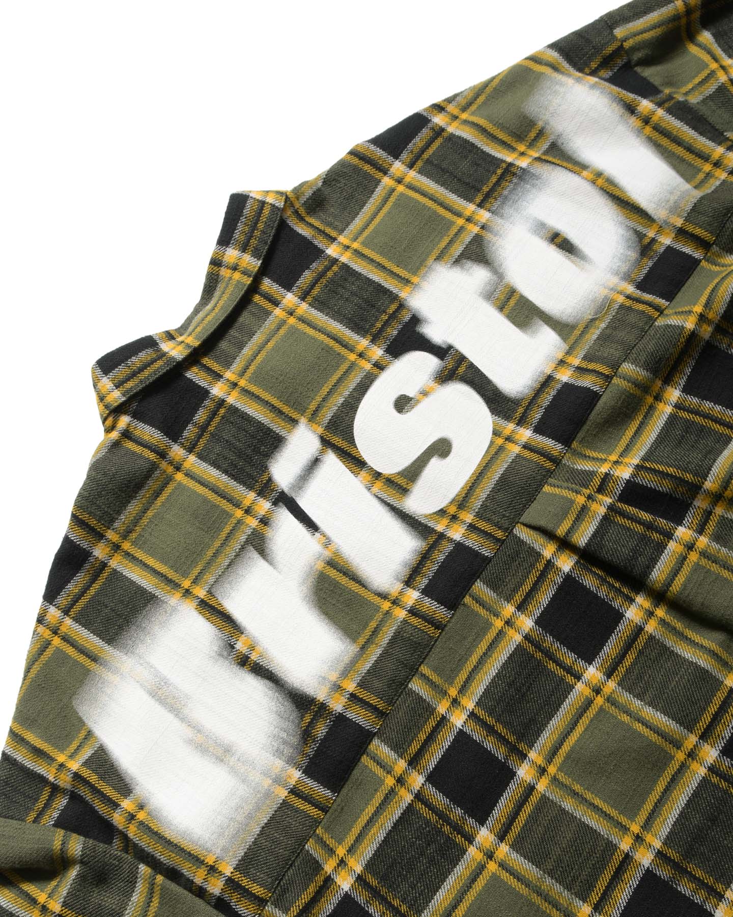 SOPH. | FLANNEL BIG LOGO BAGGY SHIRT(M KHAKI):