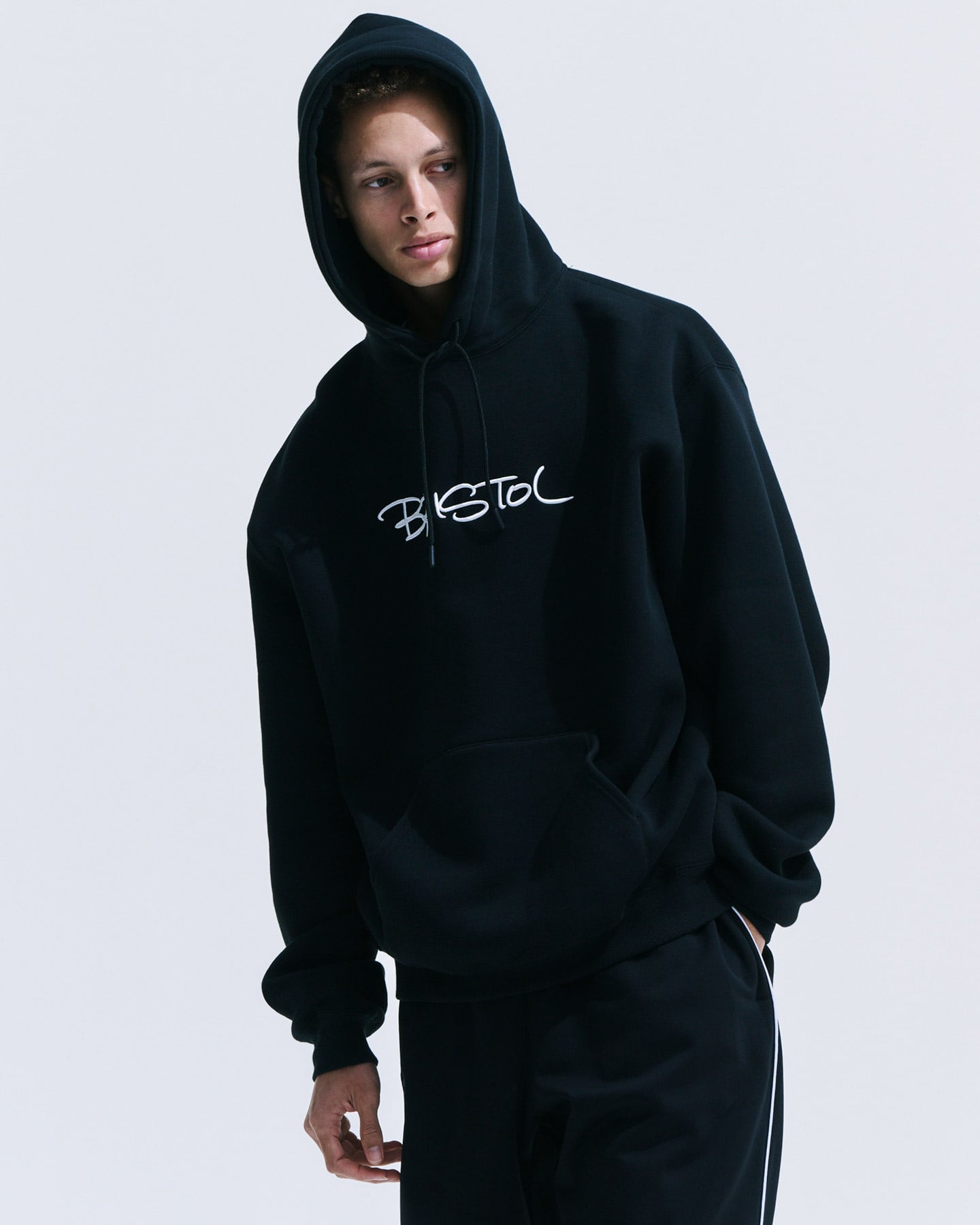 SOPH. | EMBROIDERY TAGGING LOOSE FIT SWEAT HOODIE(M WHITE):