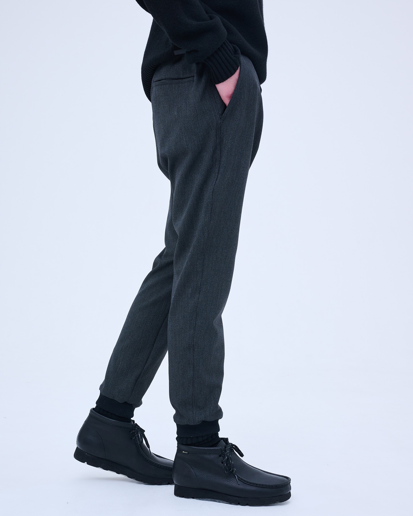 SOPH. | MONALUCE SLIM FIT RIBBED PANTS(M A (CHARCOAL GRAY)):