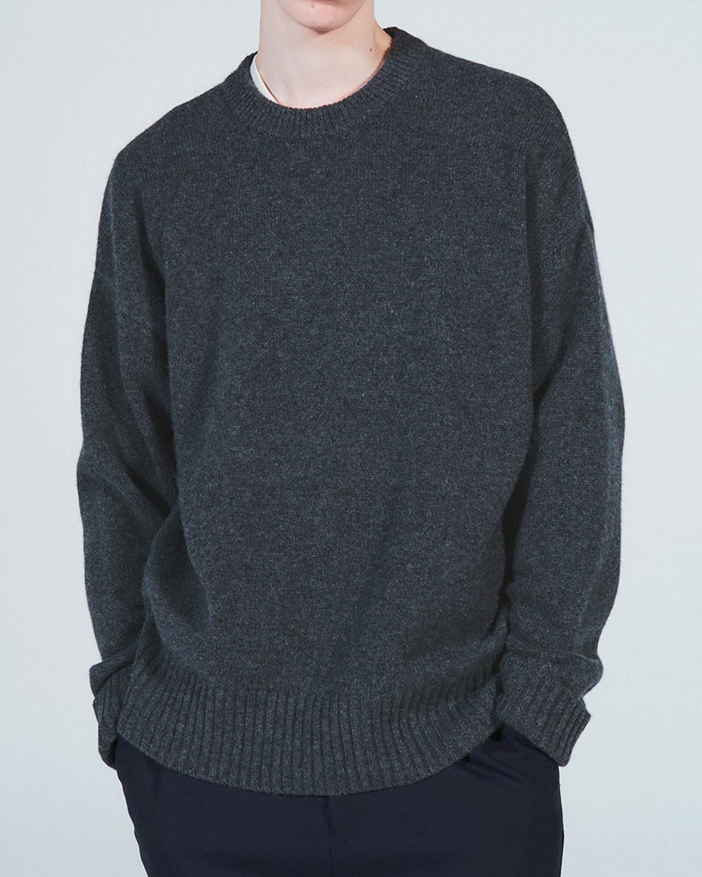 SOPH. | CASHMERE CREWNECK KNIT(M BLACK):