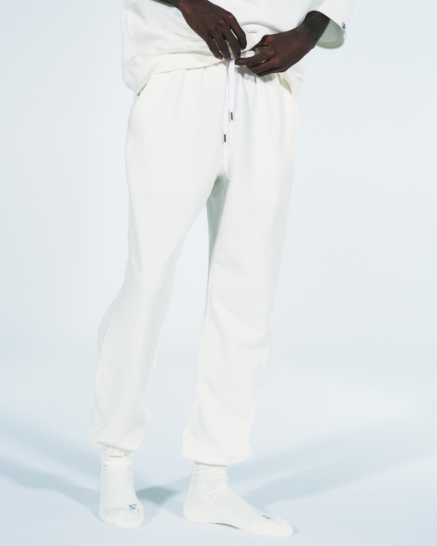 SOPH. | COTTON SILK FRENCH TERRY SWEAT PANTS(M BLACK):