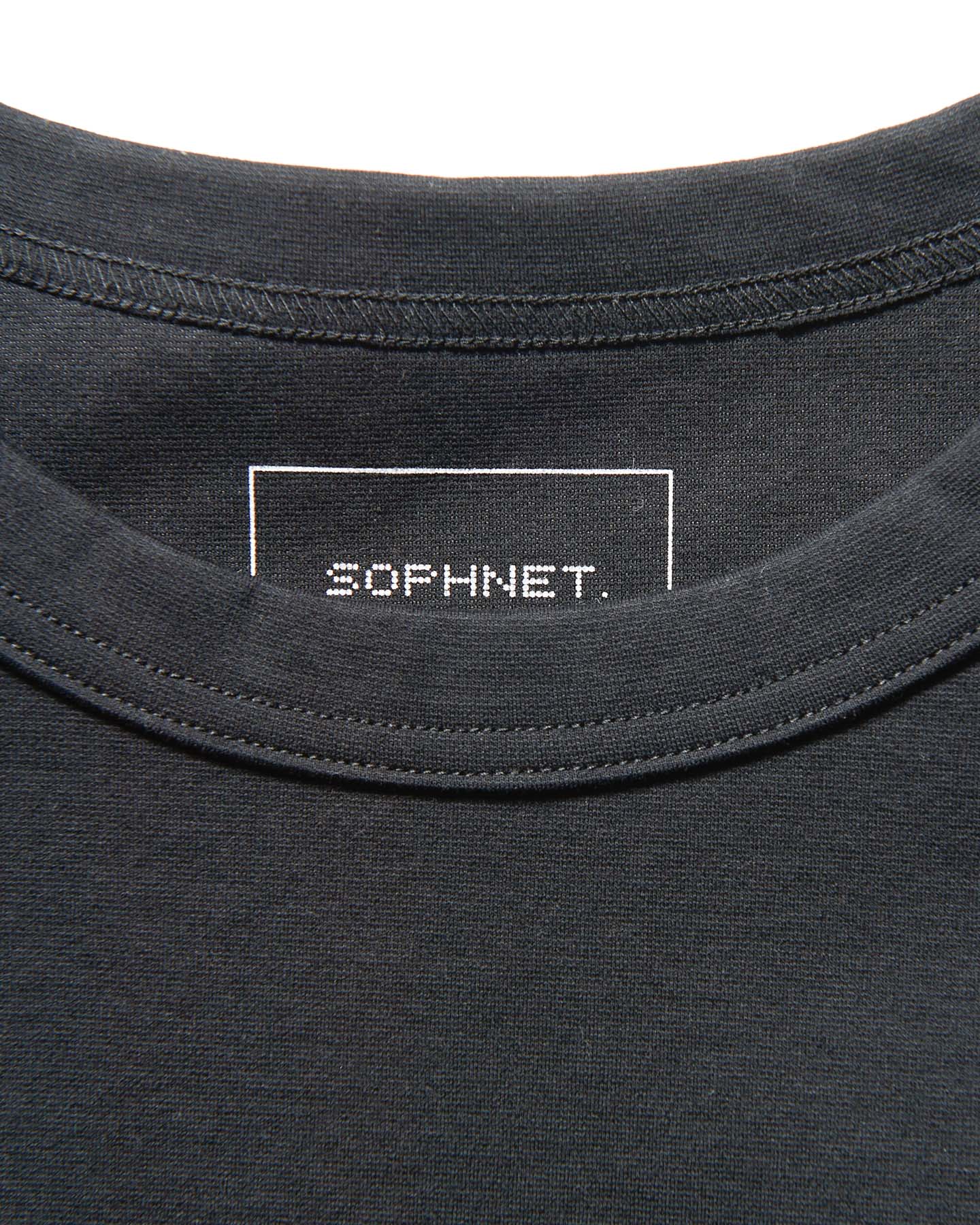 SOPH. | HEM RIBBED S/S TOP(XL BLACK):