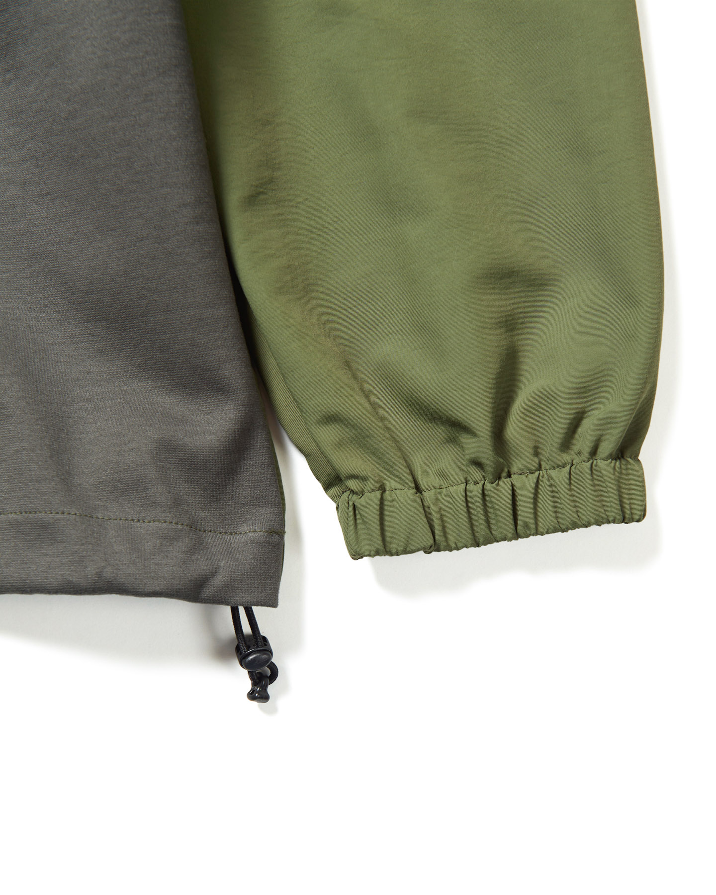 SOPH. | FABRIC MIX L/S CREWNECK TOP(M KHAKI):