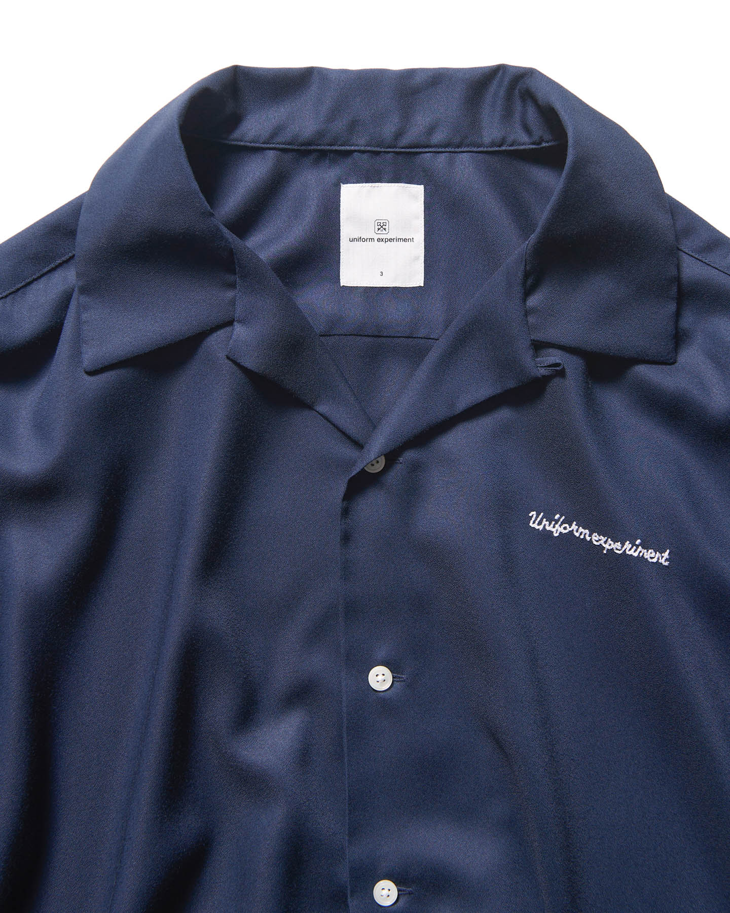 SOPH. | WASHABLE RAYON OPEN COLLAR SHIRT(4 NAVY):