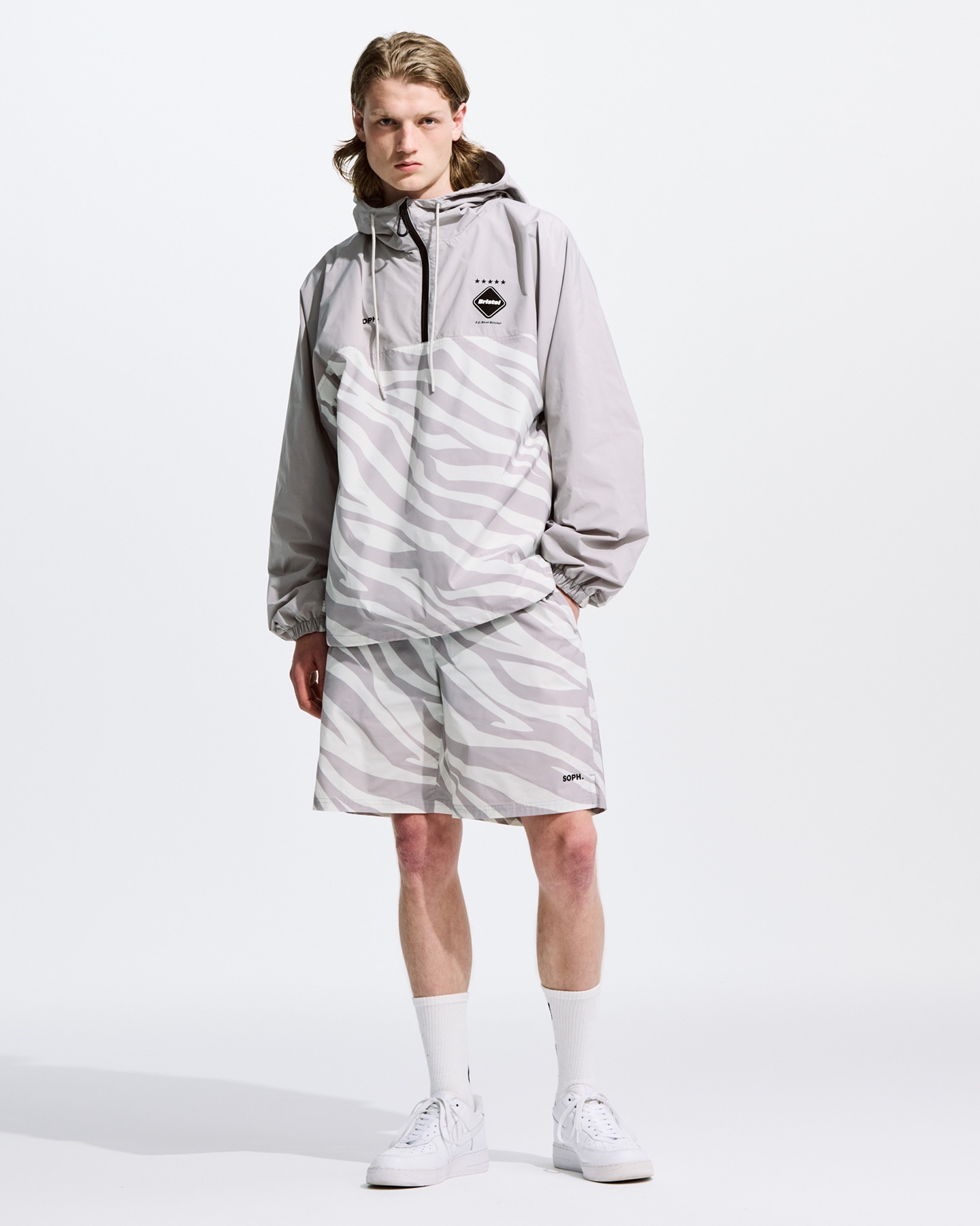 L FCRB 23AW PRACTICE ANORAK GRAY ZEBRA - ナイロンジャケット