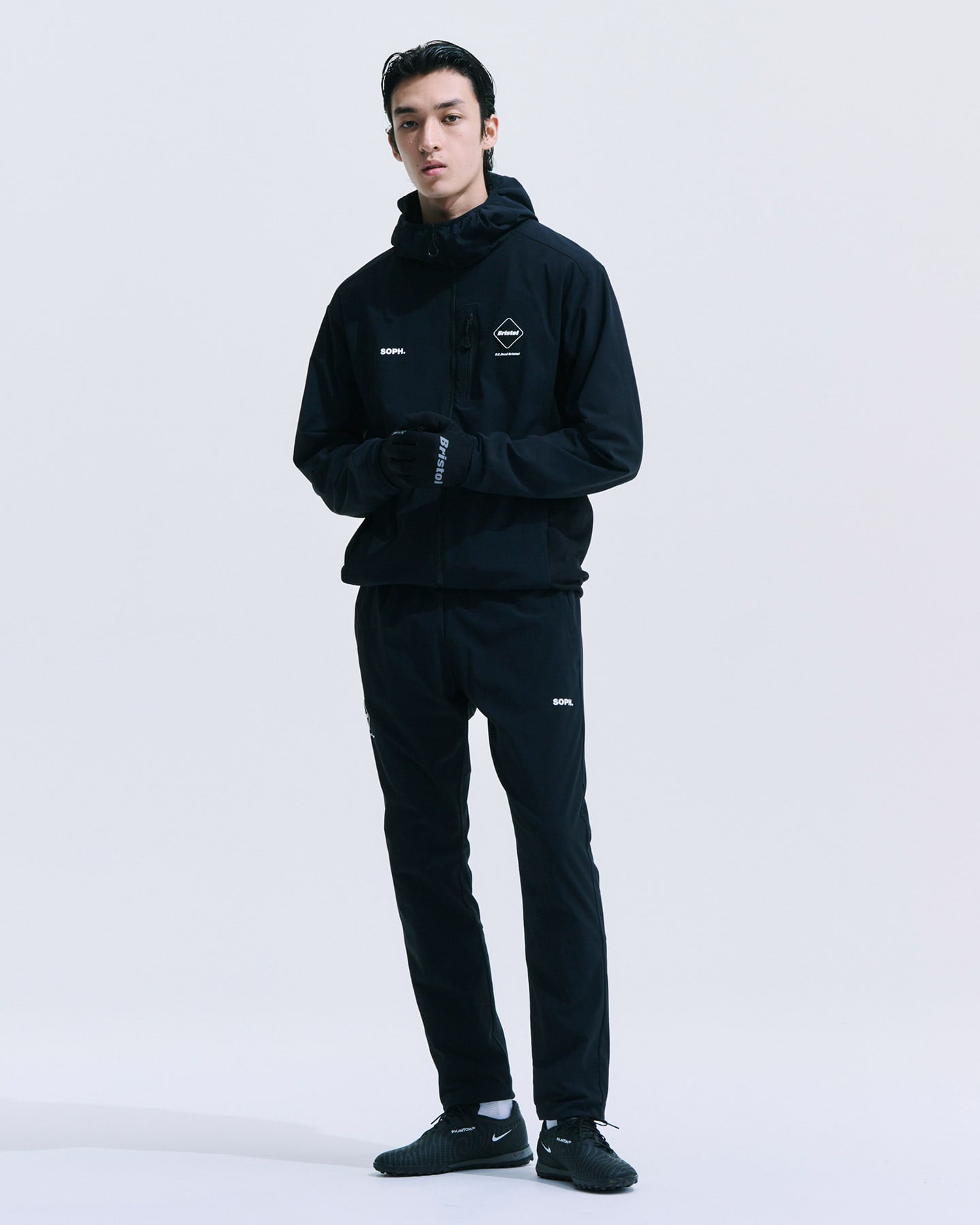 SOPH. | LYCRA TRACK PANTS(M BLACK):