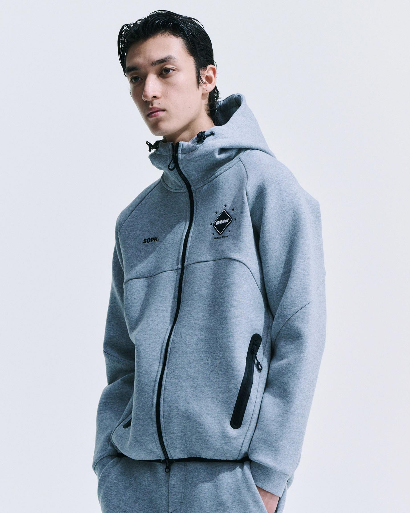 SOPH. | TECH SWEAT VENTILATION HOODIE(M GRAY):