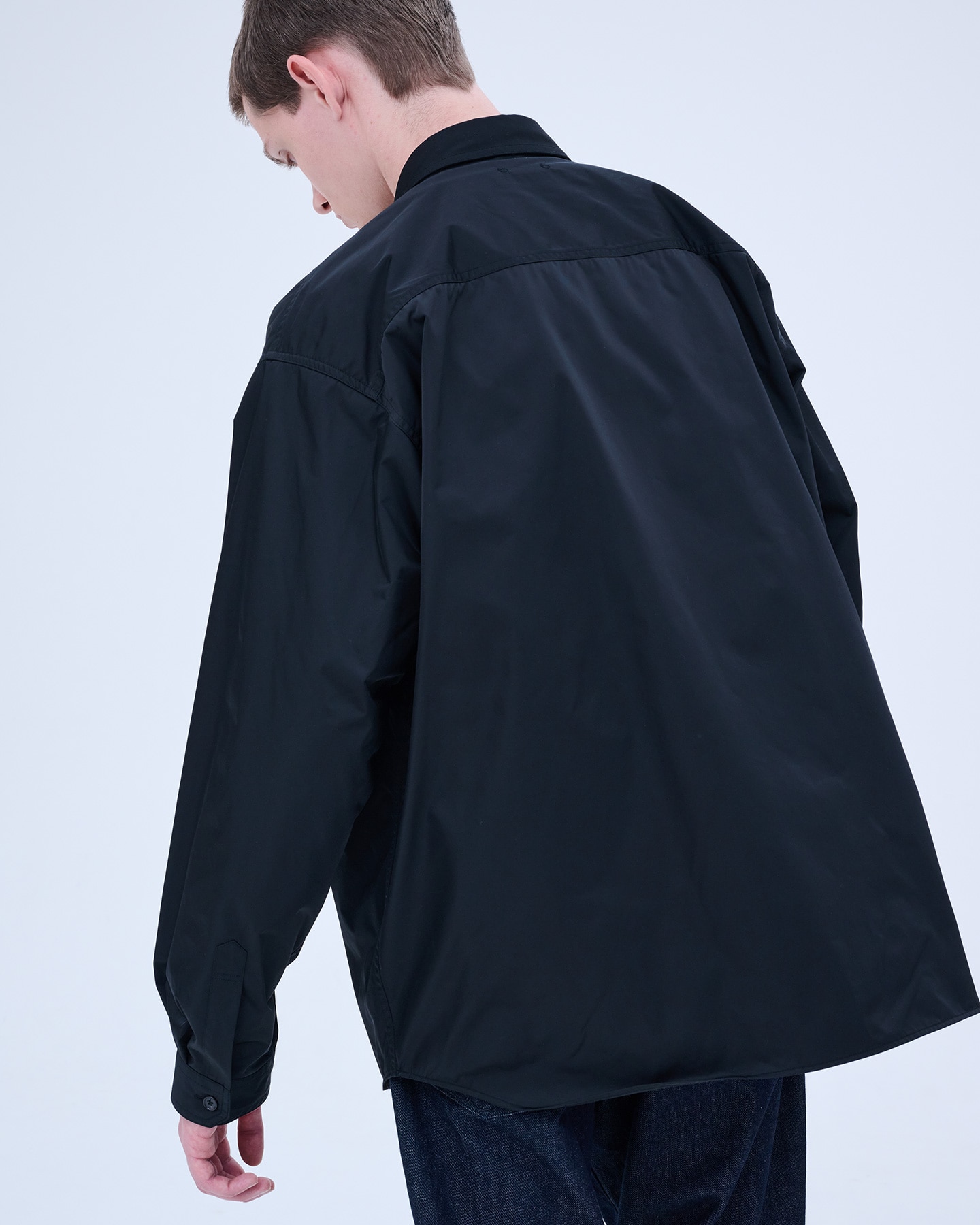 SOPH. | REGULAR COLLAR BAGGY SHIRT(M BLACK):