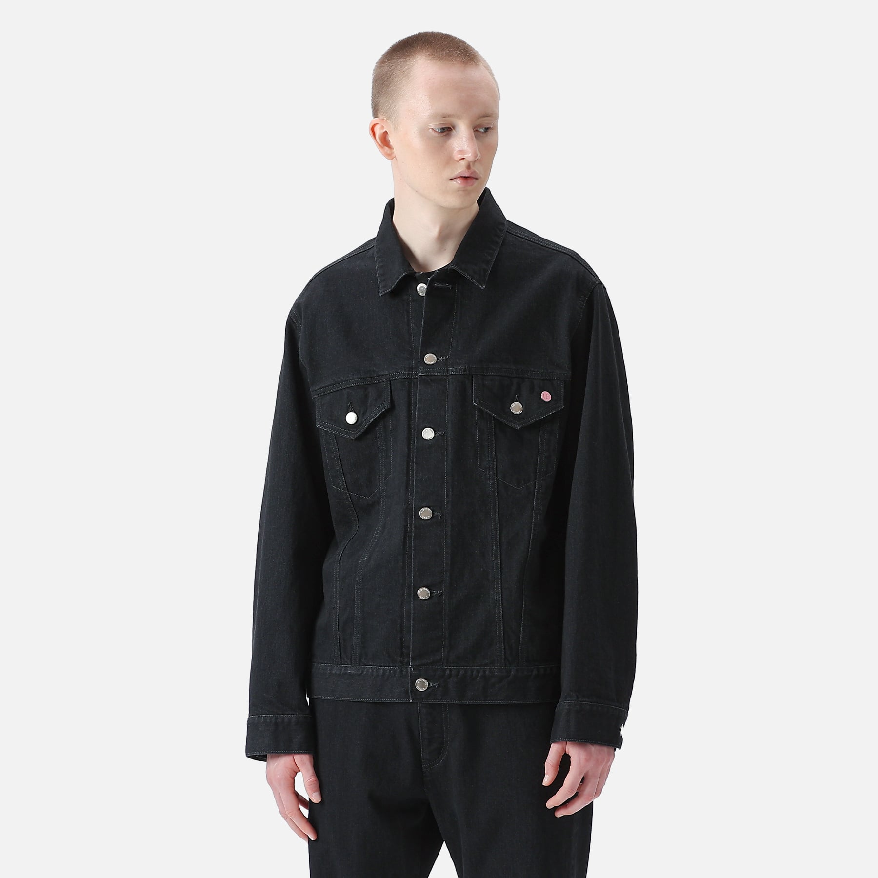 SOPH. | ONE WASHED DENIM JACKET(4 BLACK):