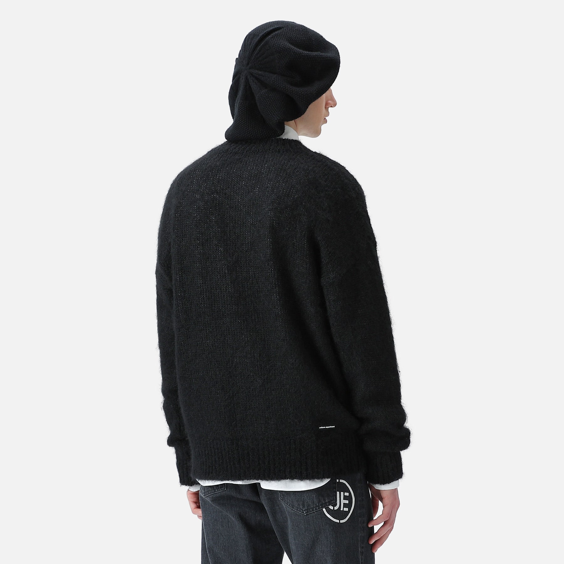 SOPH. | MOHAIR CREWNECK KNIT(4 BLACK):