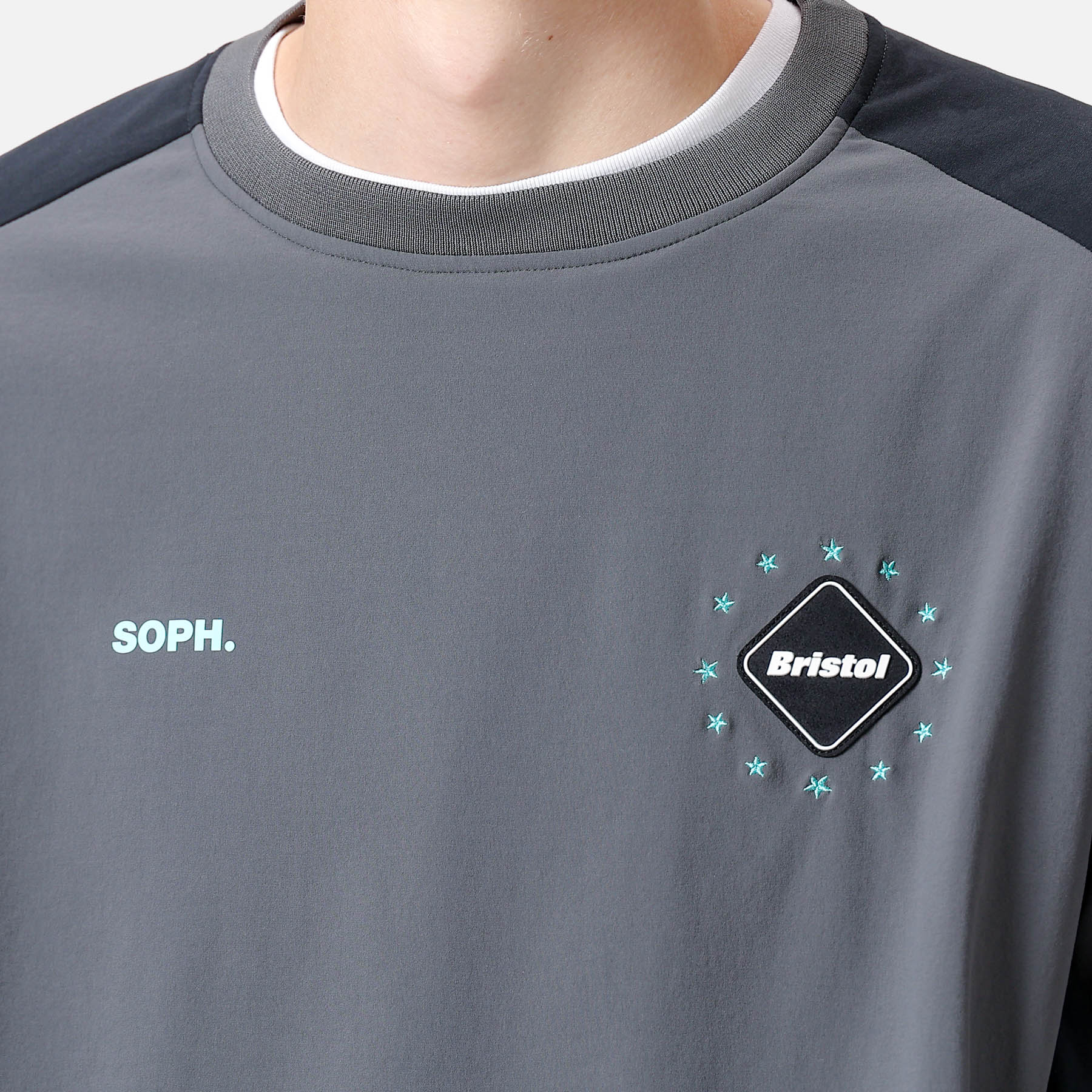 bristol soph. LYCRA TRACK CREWNECK-