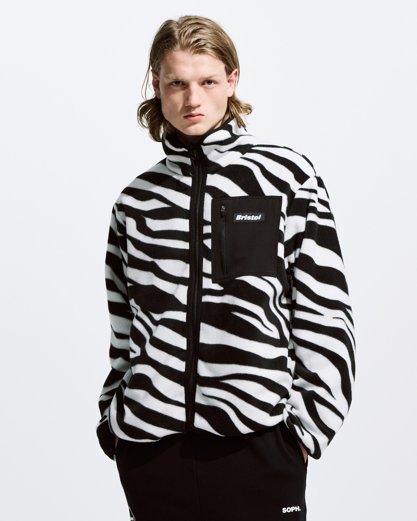 SOPH. | ZEBRA FLEECE REVERSIBLE JACKET(M BROWN):