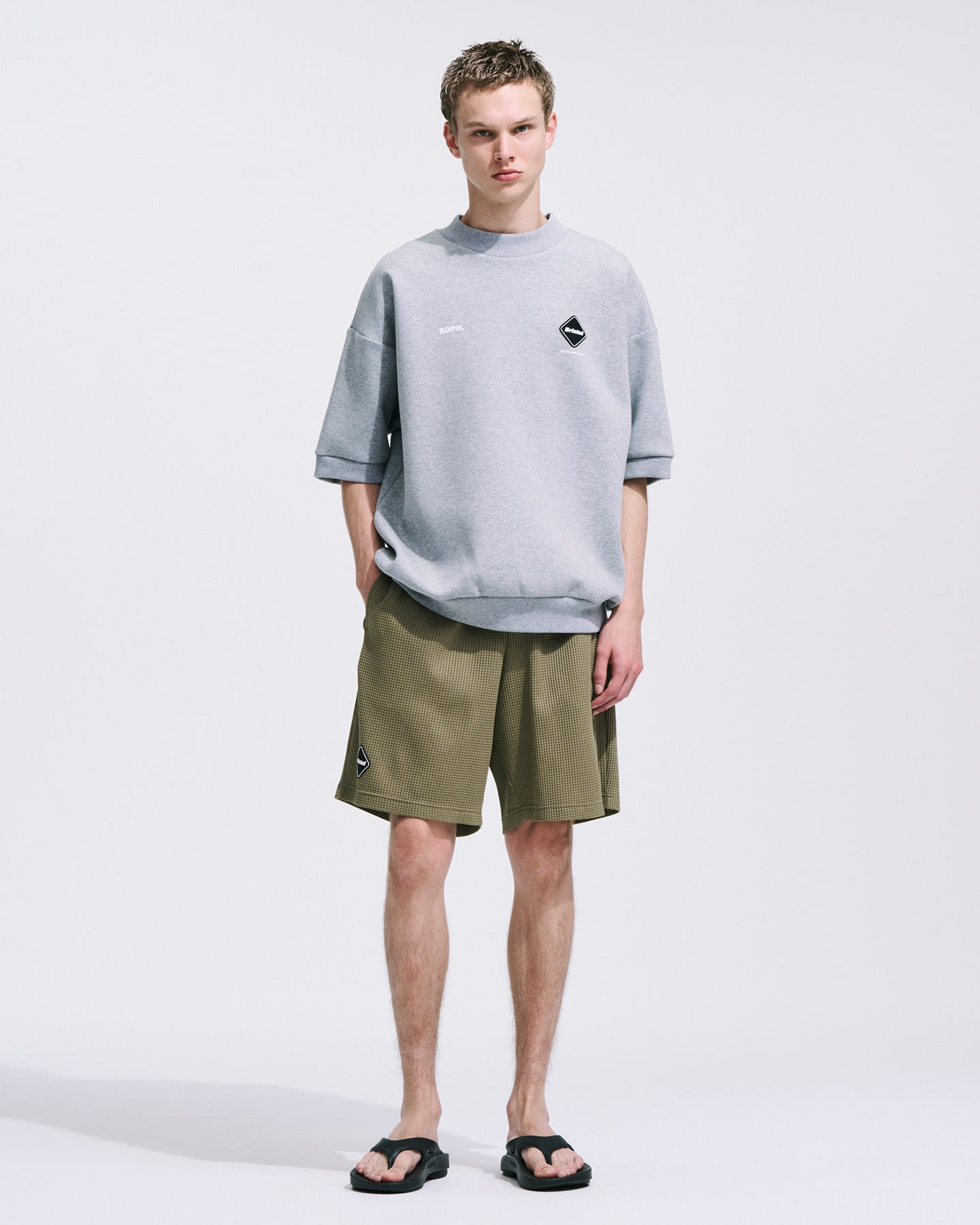 SOPH. | TECH WAFFLE TEAM RELAX SHORTS(M OFF WHITE):