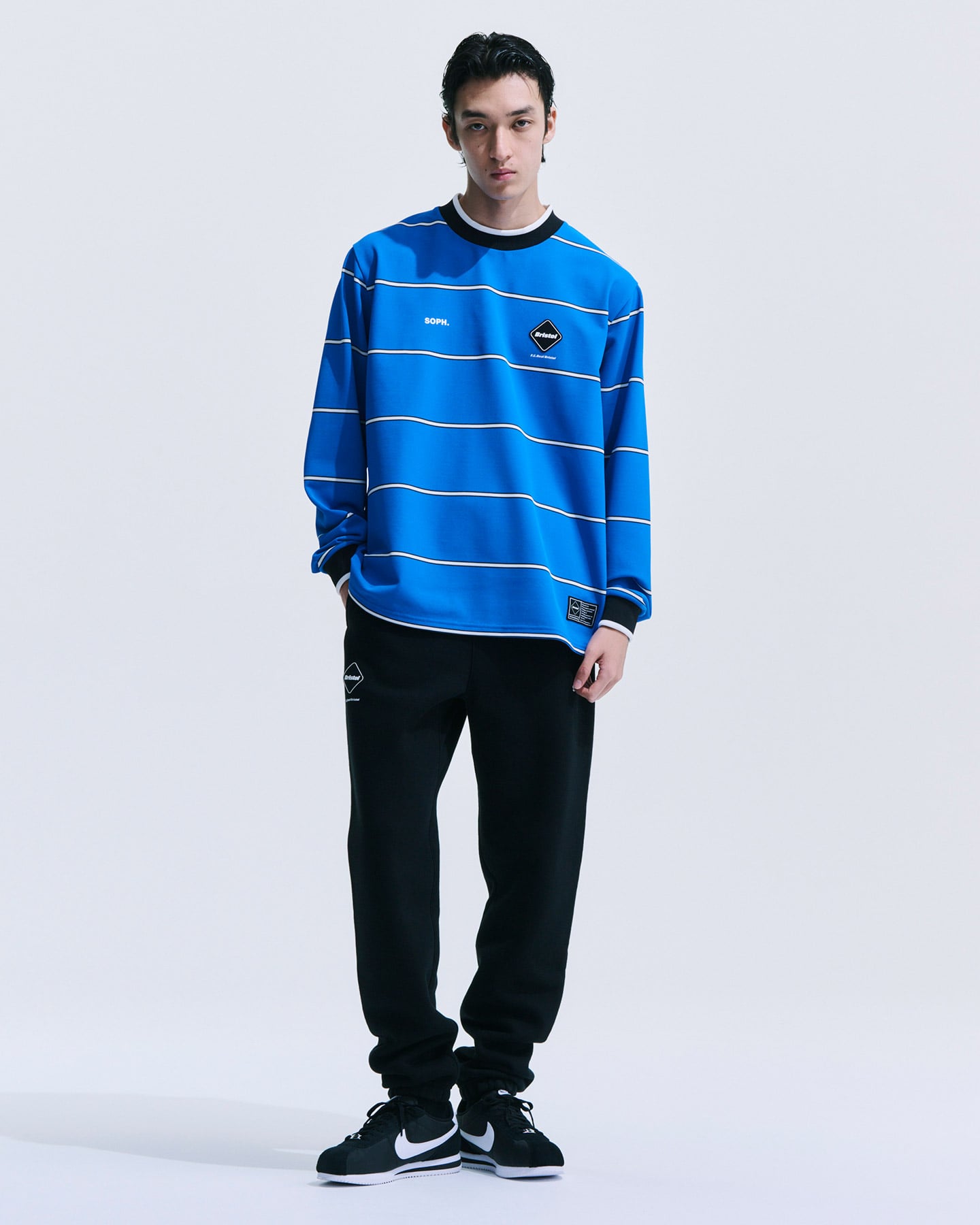 SOPH. | BORDER L/S BAGGY TOP(M BLACK):