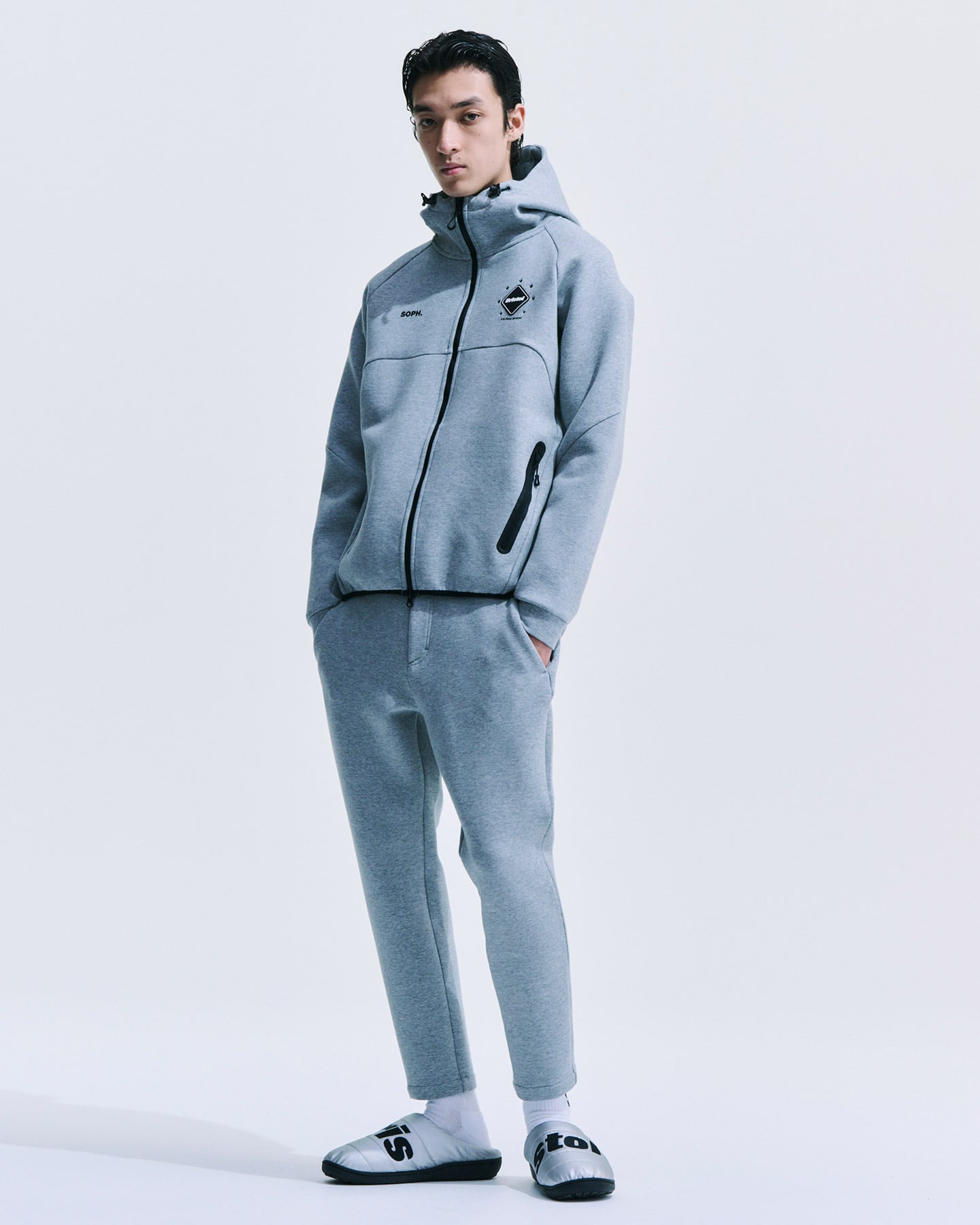 SOPH. | TECH SWEAT VENTILATION HOODIE(M GRAY):