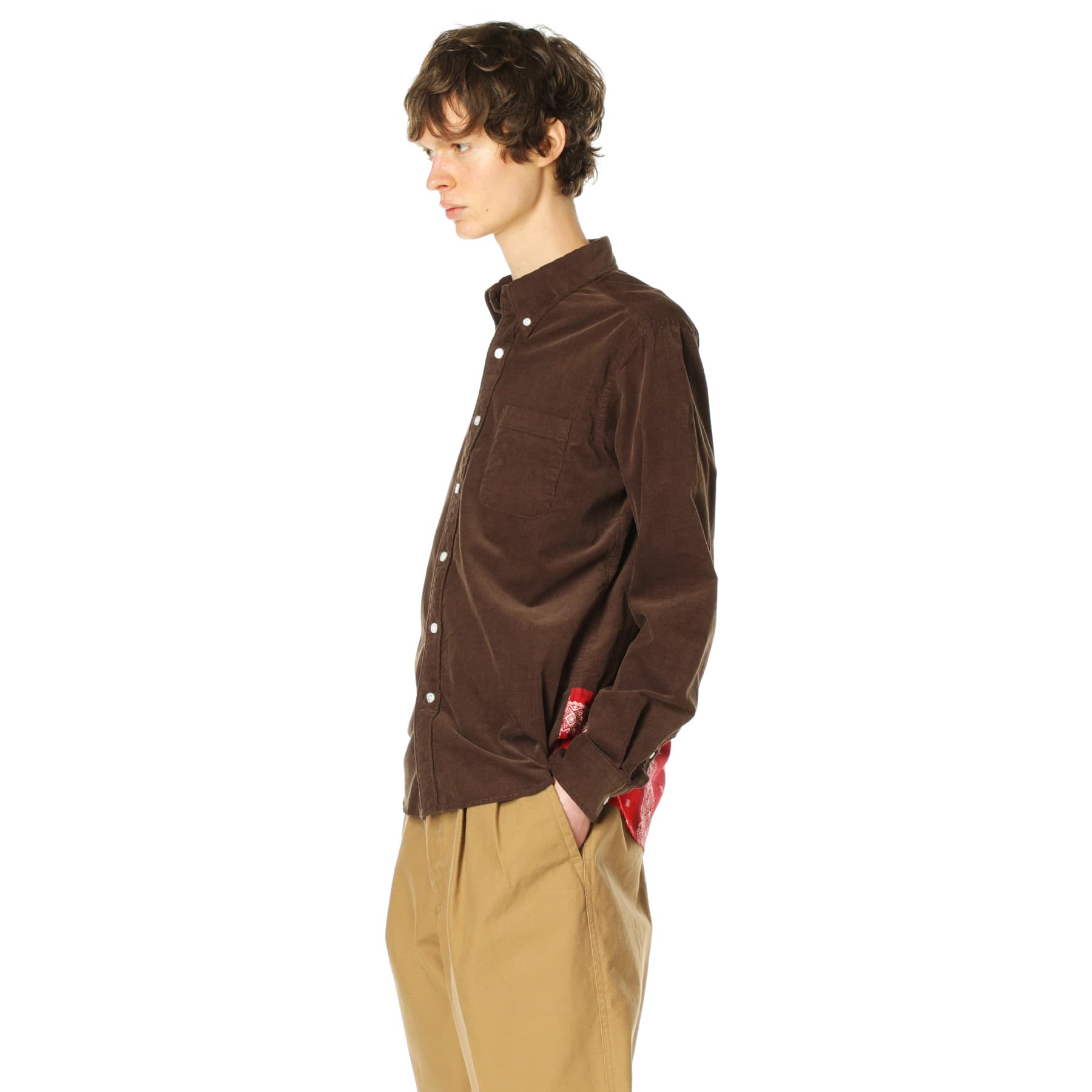 SOPH. | BACK HEM PANELED B.D SHIRT(S BROWN):