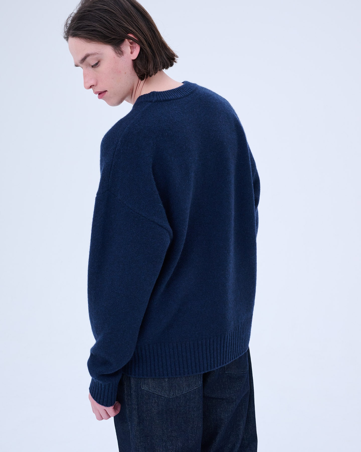 SOPH. | CASHMERE CREWNECK KNIT(M BLACK):