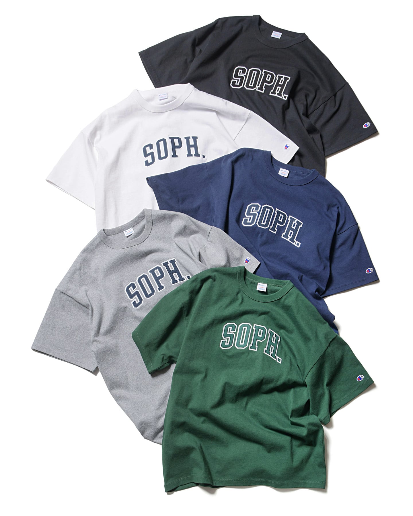 SOPH. | Champion CREWNECK TEE(M BLACK):