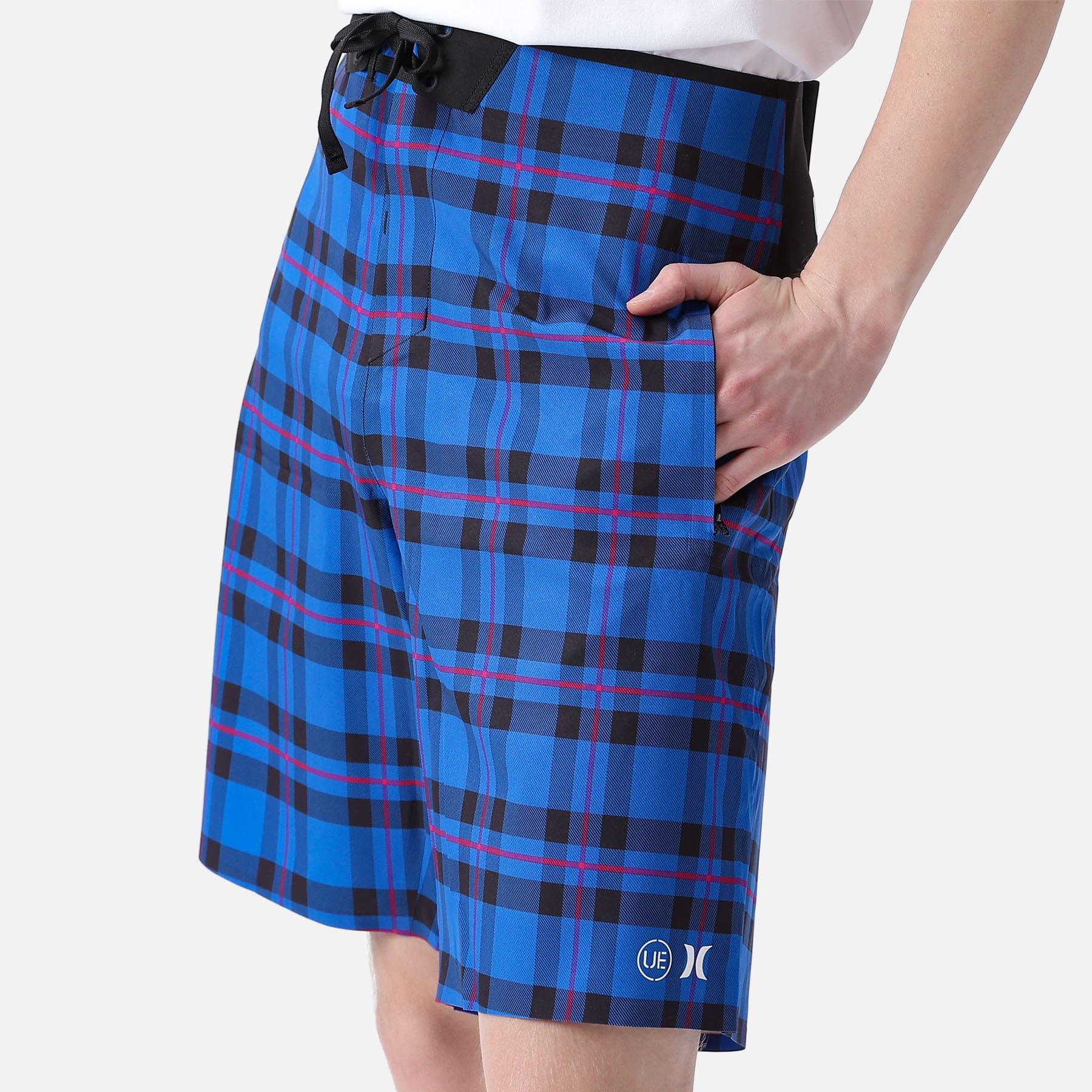 SOPH. | HURLEY PHANTOM PLAID BOARD SHORTS(2 BLUE):