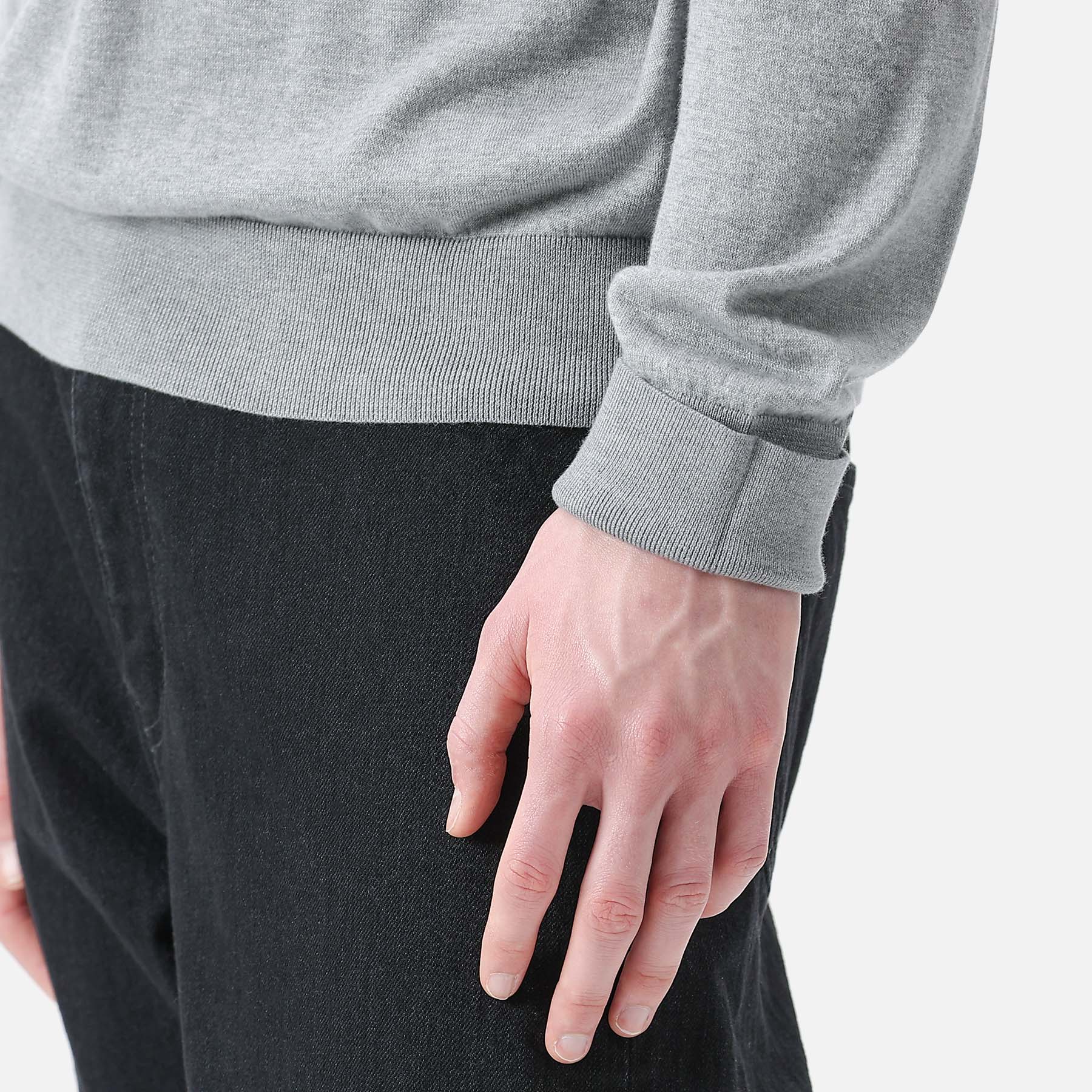 SOPH. | JOHN SMEDLEY COTTON CREWNECK KNIT(2 GRAY):