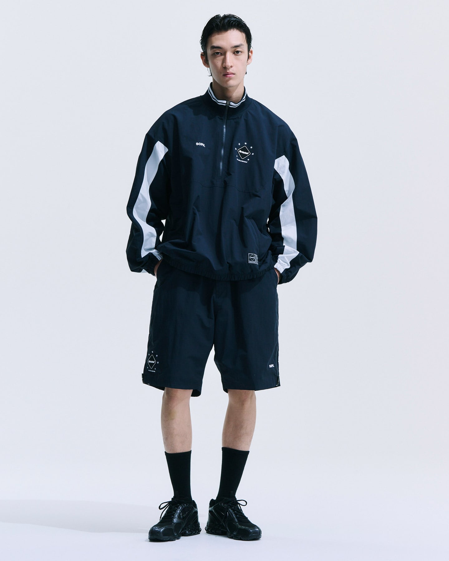 SOPH. | PRACTICE HALF ZIP JACKET(M NAVY):