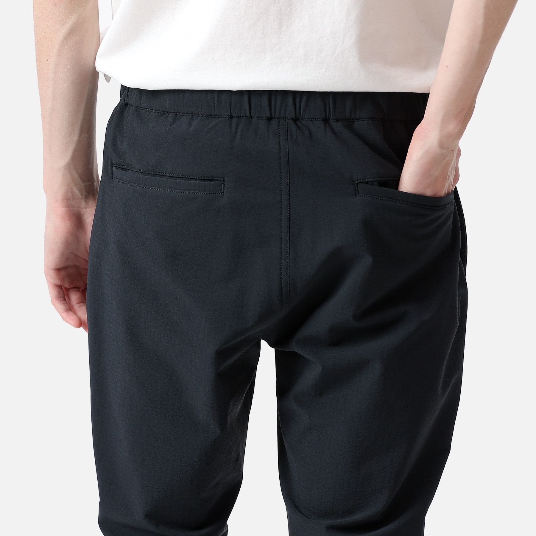 SOPH. | SLIM FIT RIBBED 4WAY STORM FLEECE PANTS(M BLACK):