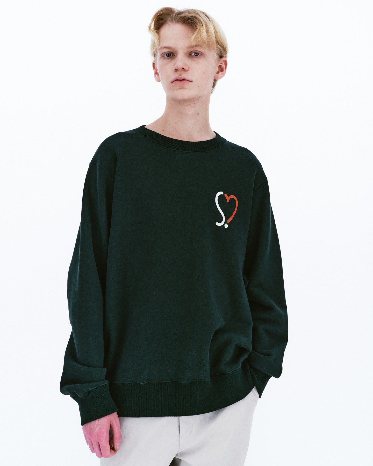 SOPH. | HEART CREWNECK SWEAT(M BLACK):