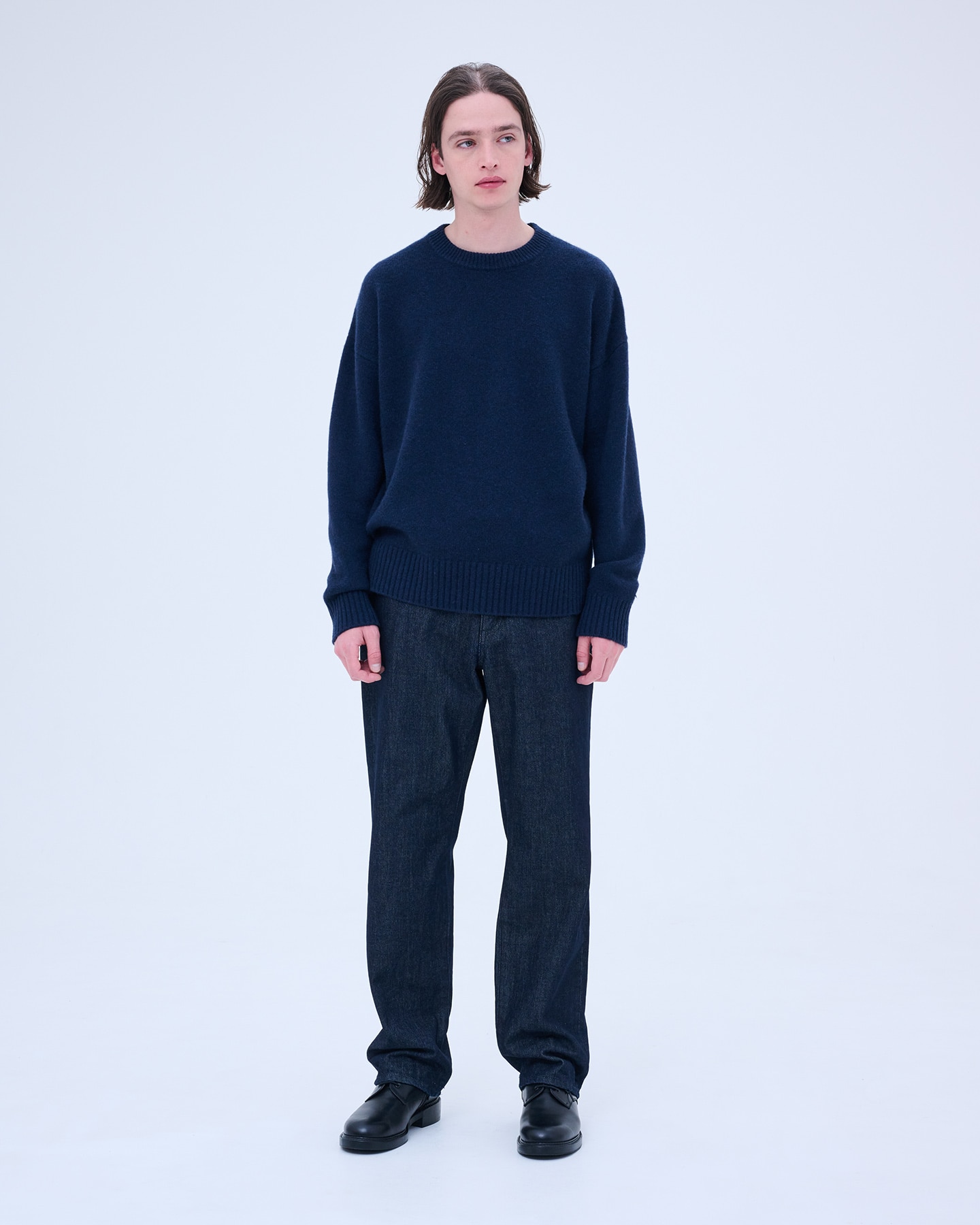 SOPH. | CASHMERE CREWNECK KNIT(M BLACK):